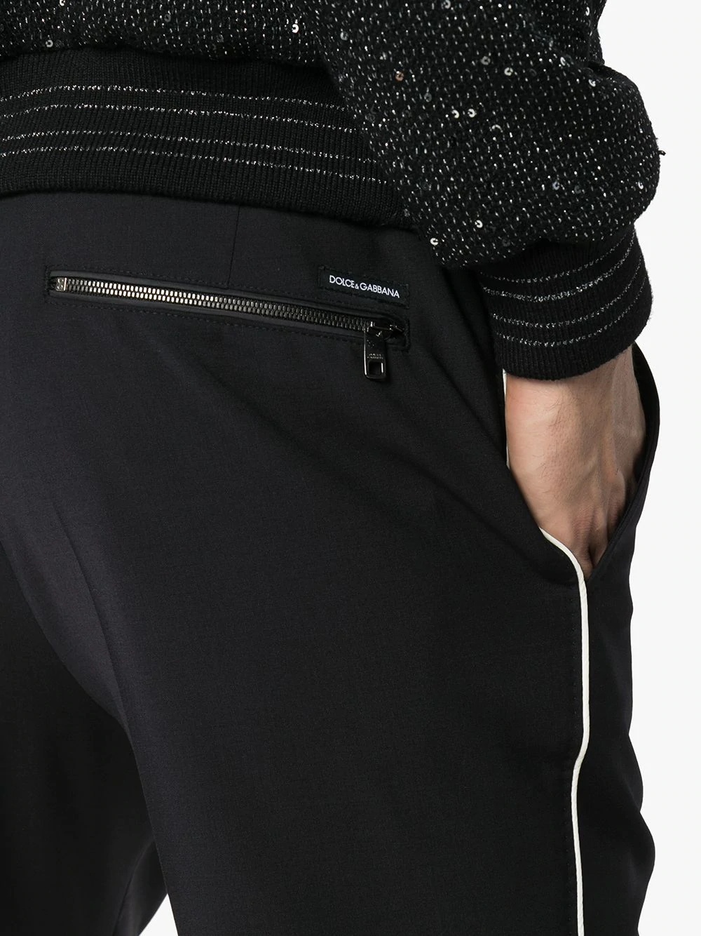 piped-trimmed track pants - 5