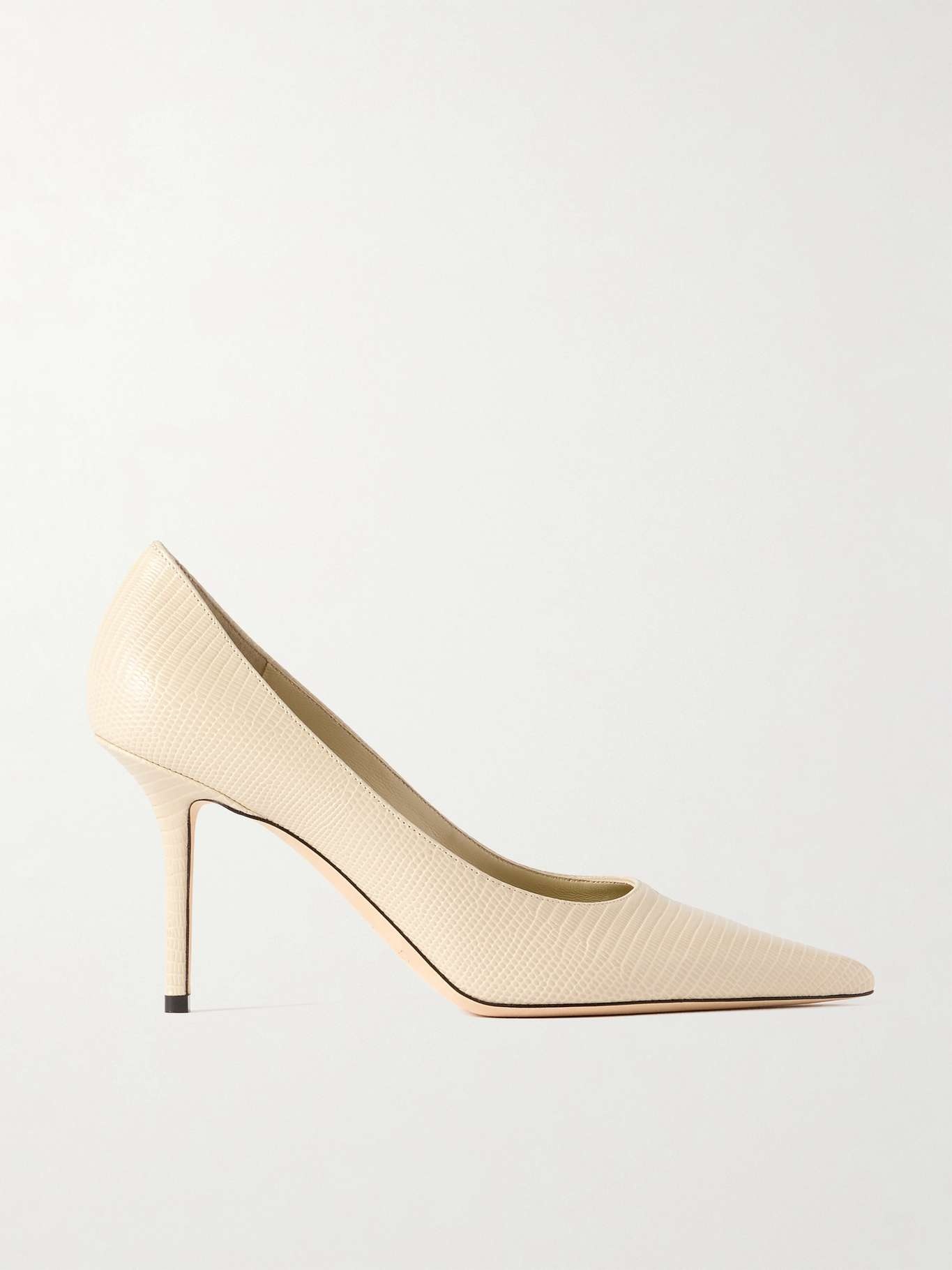 Love 85 lizard-effect leather point-toe pumps - 1