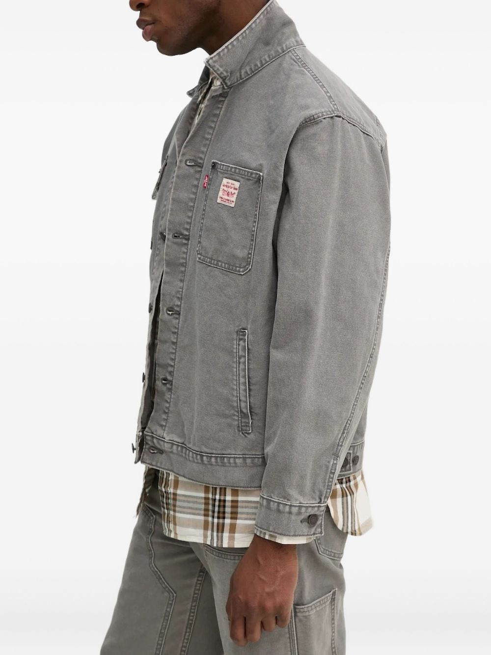 patch-pocket denim jacket - 3