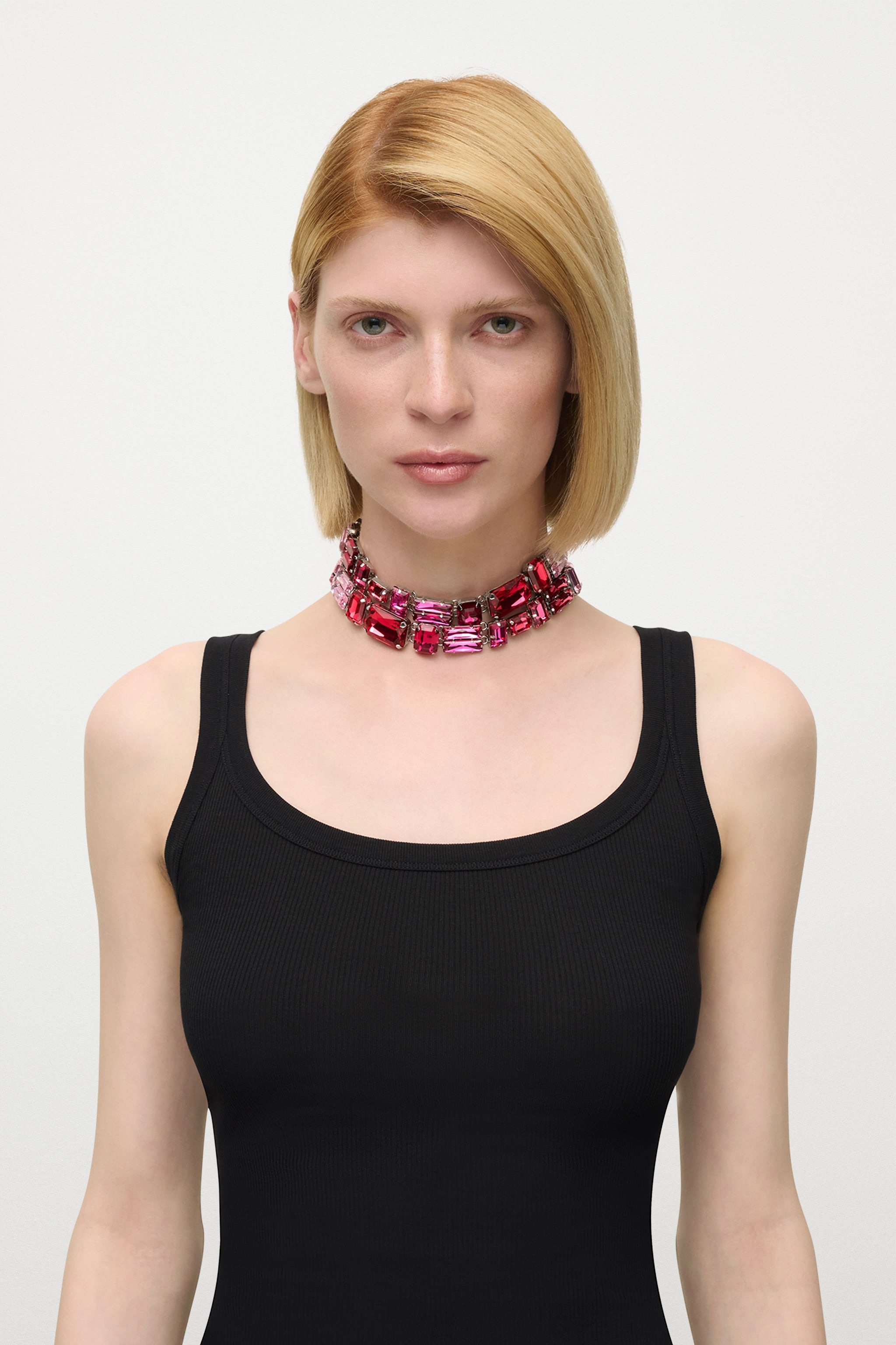 OMBRE CRYSTAL CLUSTER CHOKER NECKLACE - 2