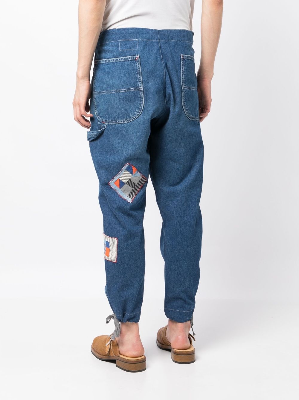PATCH-DETAIL DRAWSTRING JEANS - 3