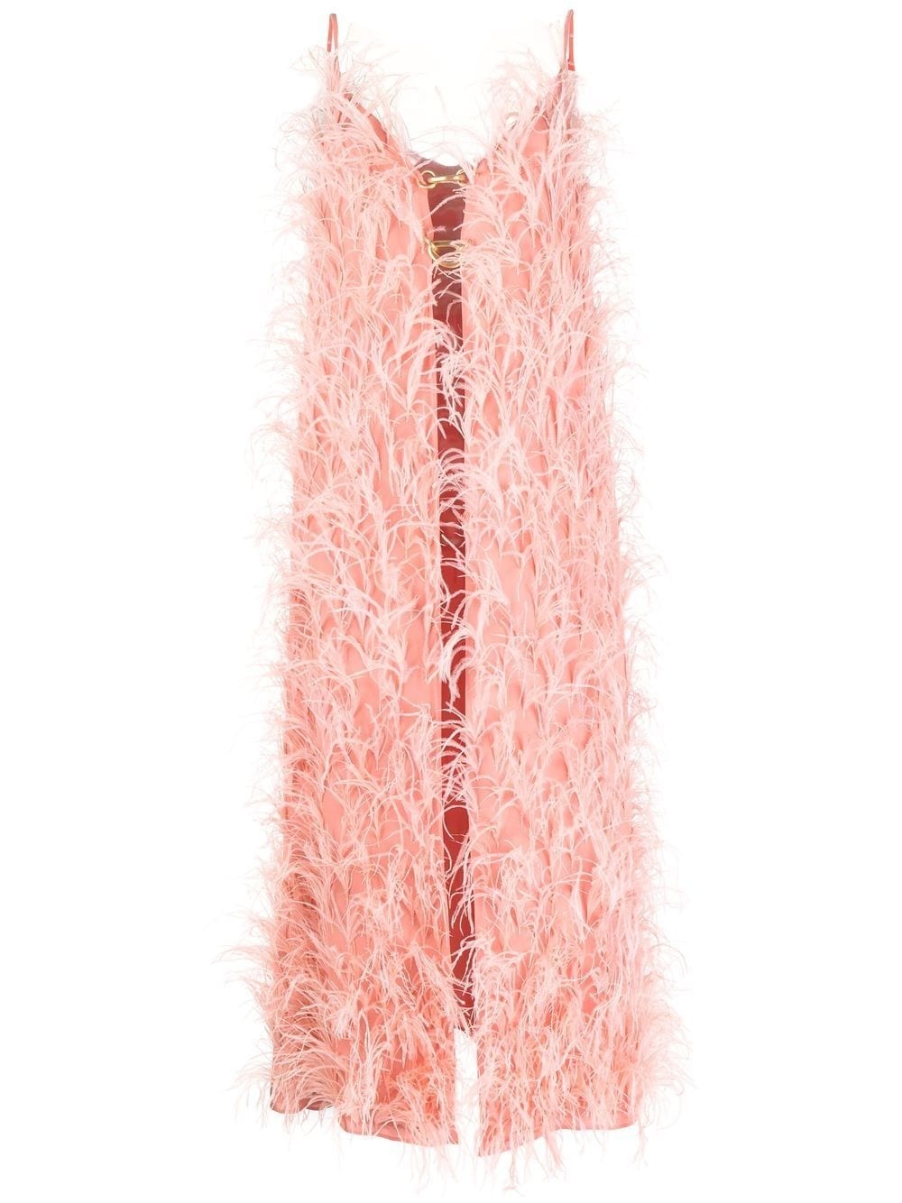 feather open-front tunic - 1