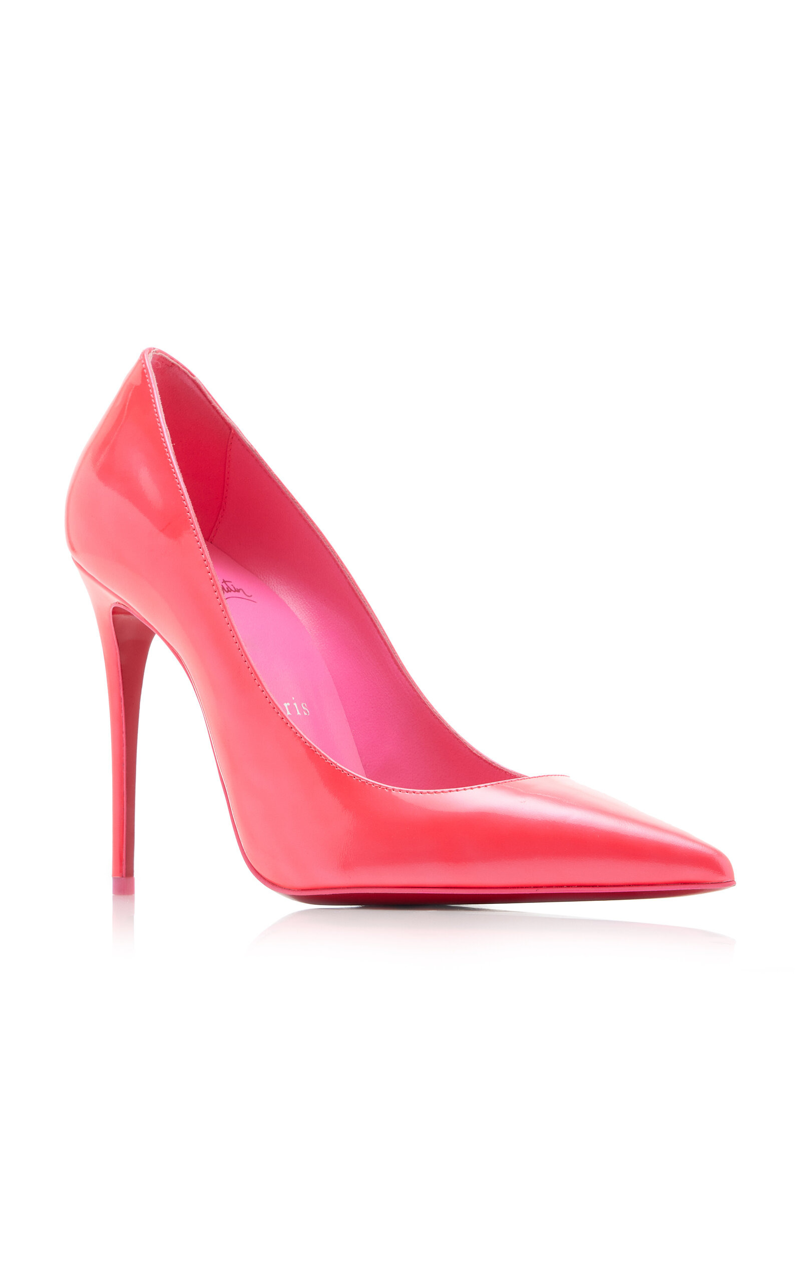 Kate 100mm Patent Leather Pumps pink - 5