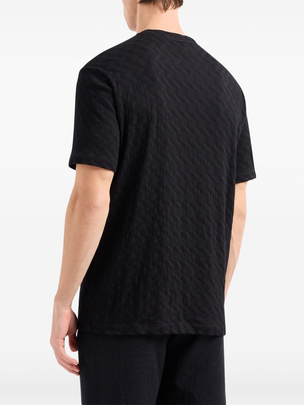 zigzag-pattern knitted T-shirt - 3