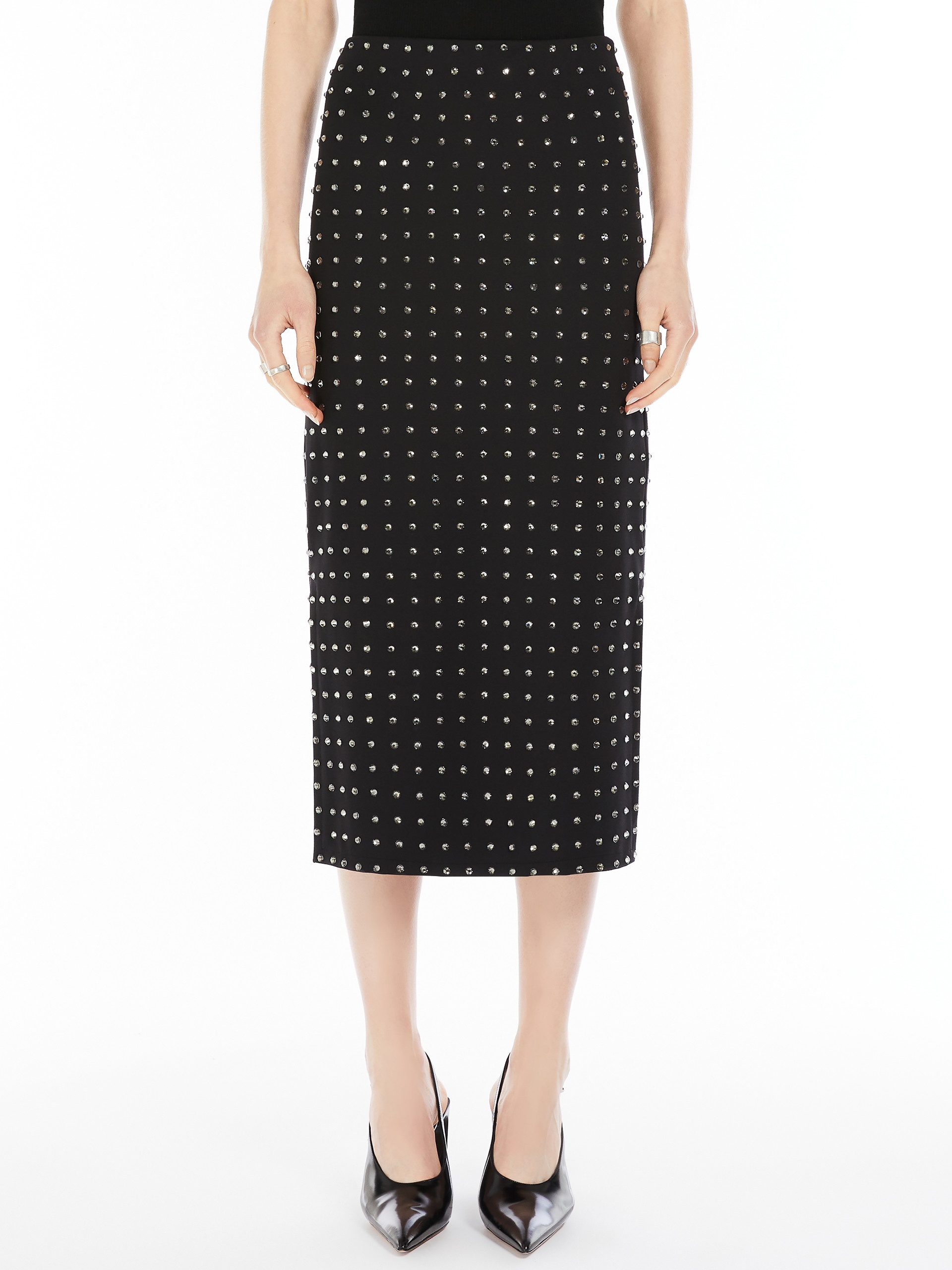 NOME Scuba jersey skirt with rhinestones - 3
