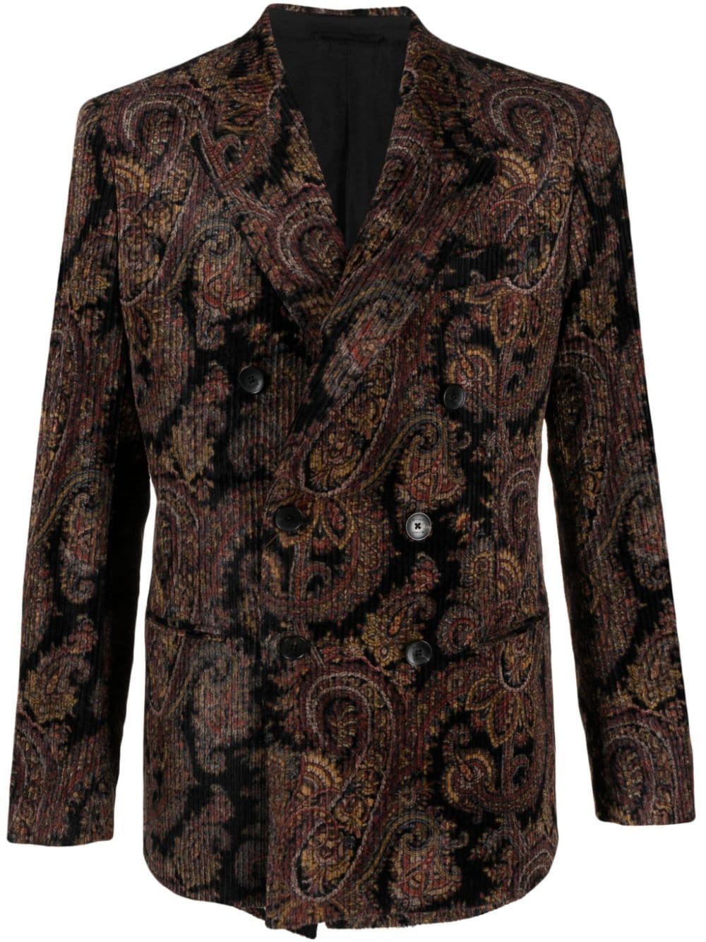 paisley-print corduroy blazer - 1