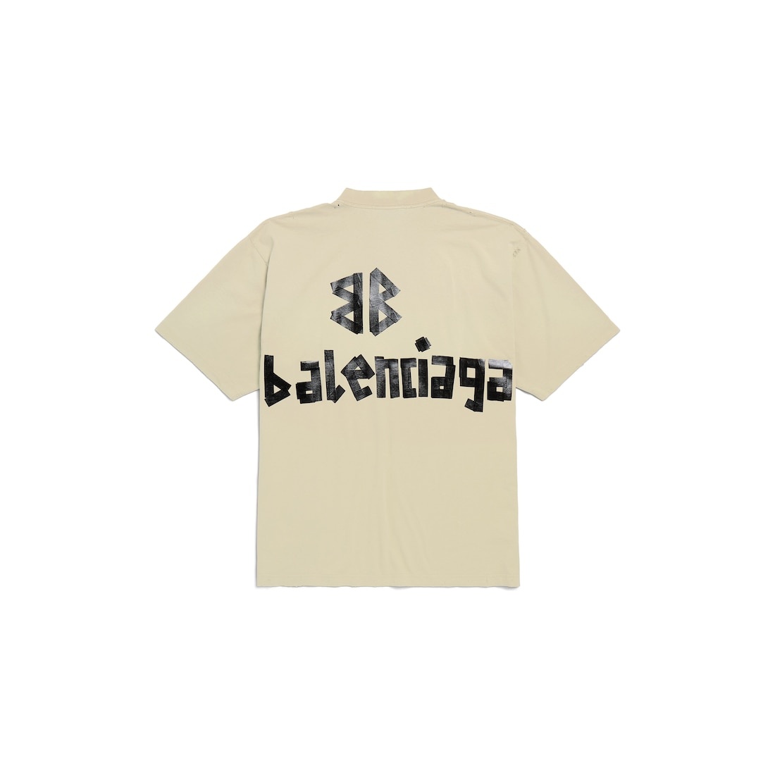 Tape Type T-shirt Medium Fit in Beige - 7