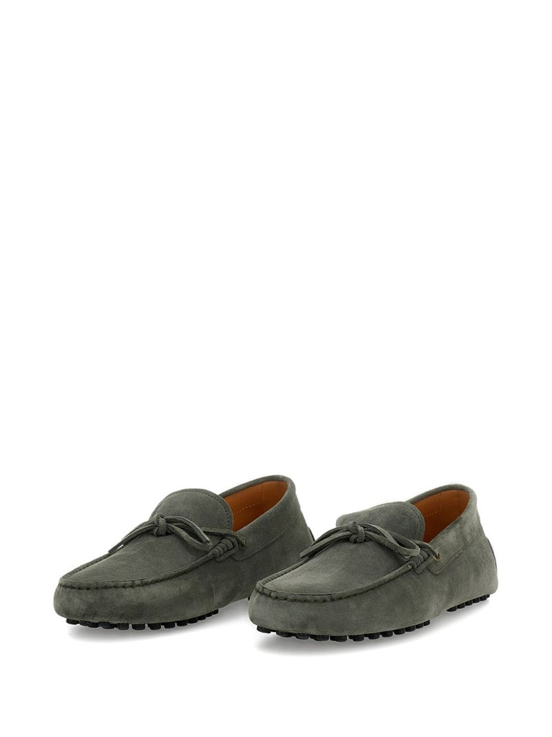 Tod's topstitching tie-detail flat shoes outlook