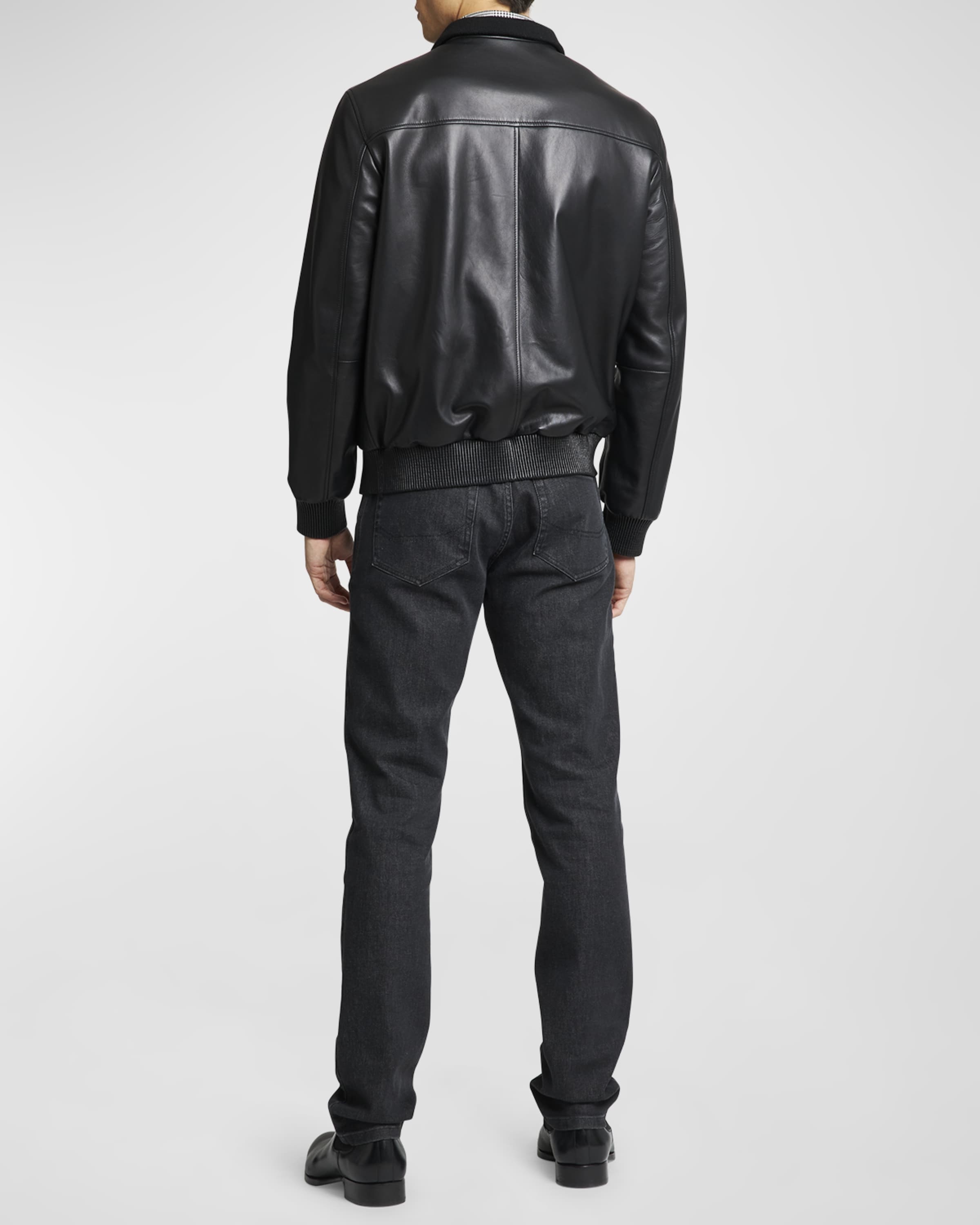 Men's Reversible Leather Blouson Jacket - 3