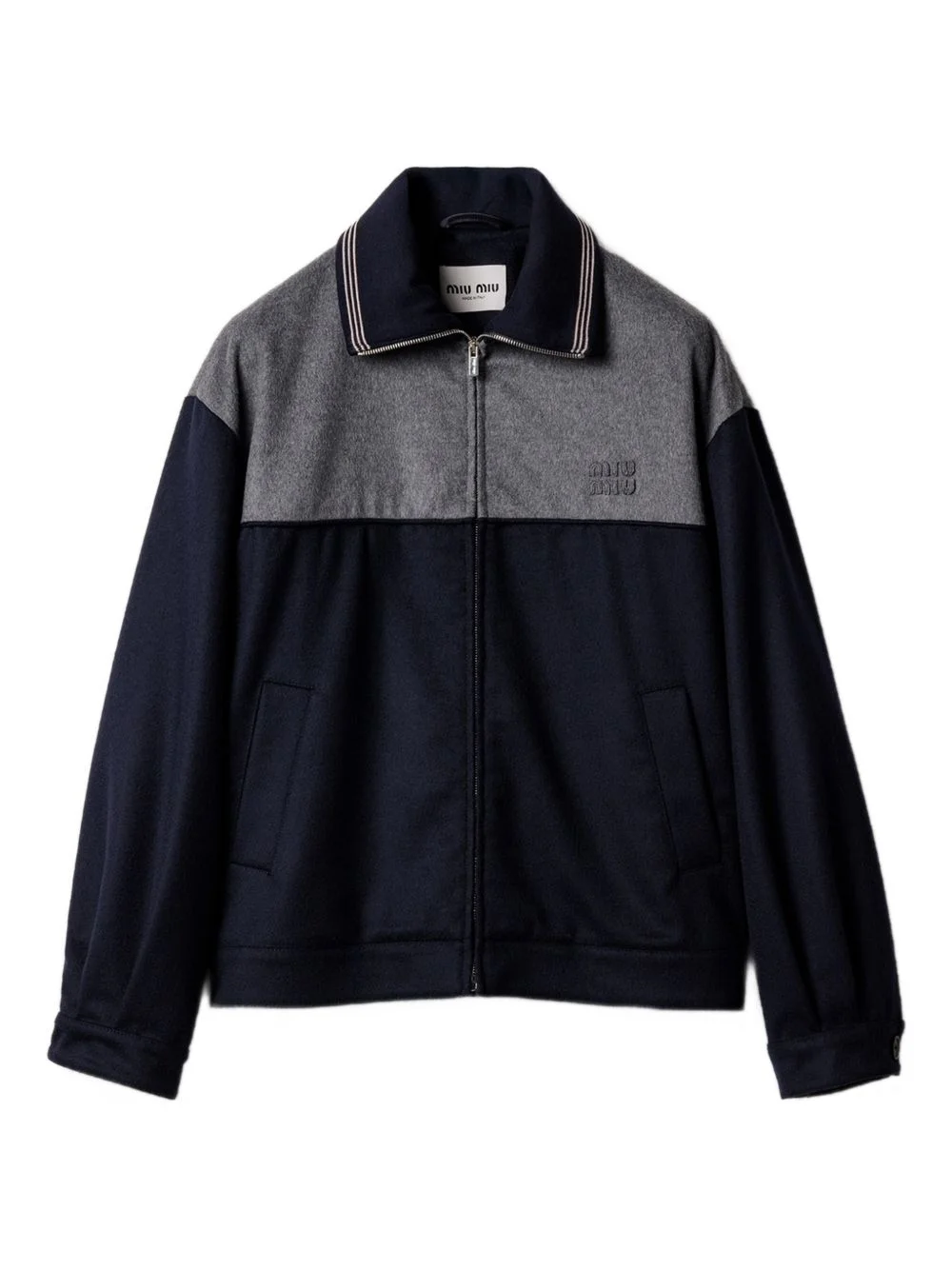 embroidered-logo zipped sweatshirt - 1