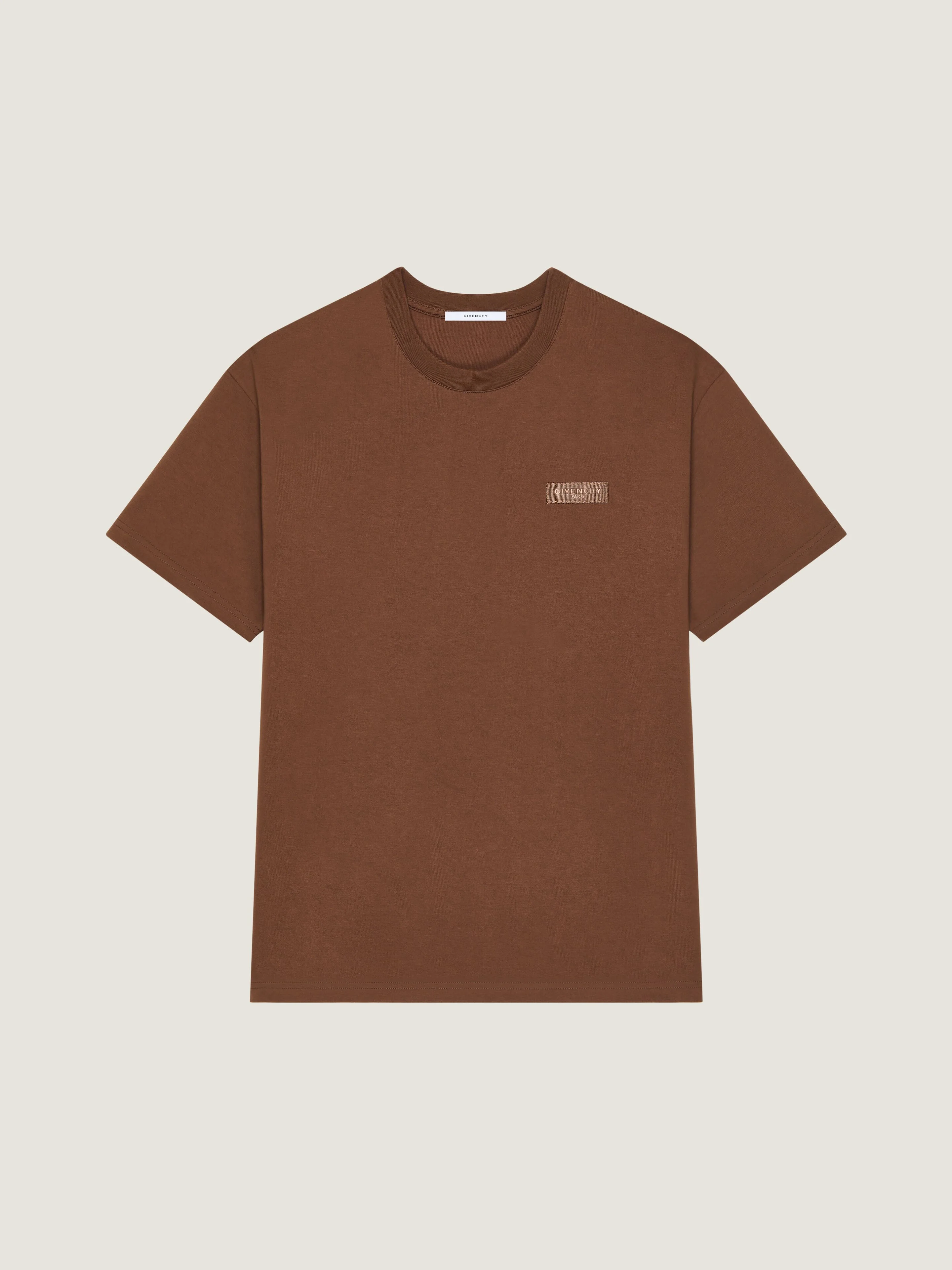 T-SHIRT IN COTTON WITH GIVENCHY PARIS GROS GRAIN - 1