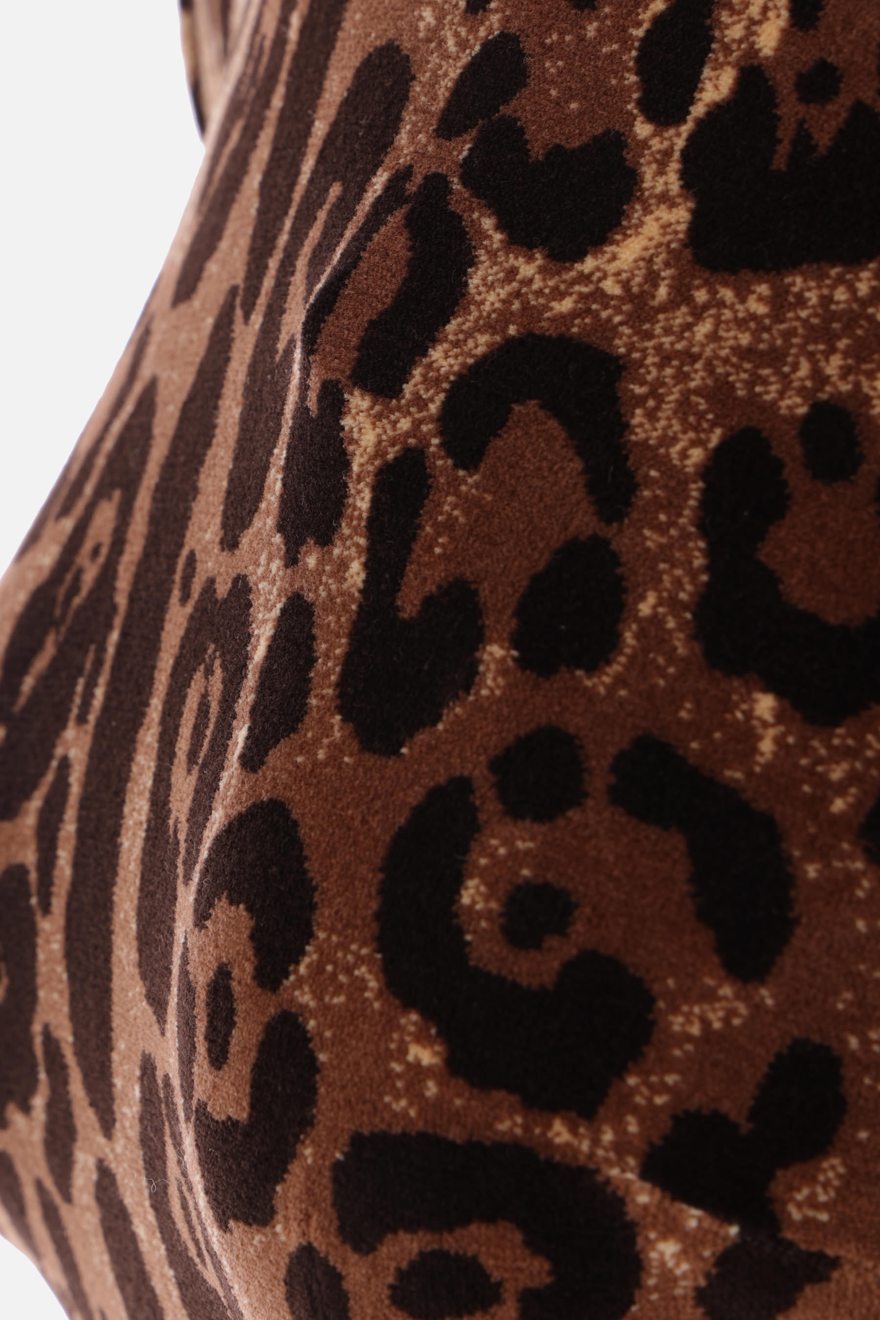 LEOPARD PRINTED JACQUARD CHENILLE LONG DRESS - 3