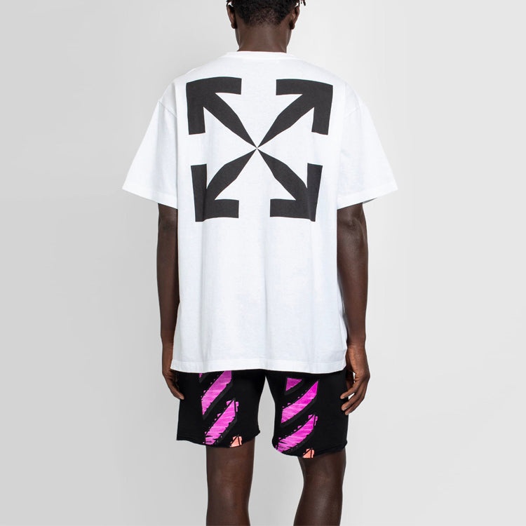 Off-White SS21 Printing Round Neck Short Sleeve White OMAA038R21JER0010110 - 3