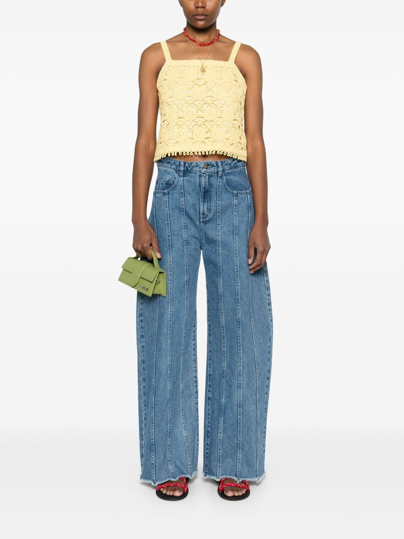 maje crochet-knit top outlook