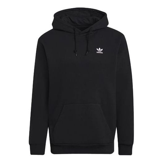 adidas originals Solid Color Small Label Fleece Lined Hoodie 'Black' H34652 - 1