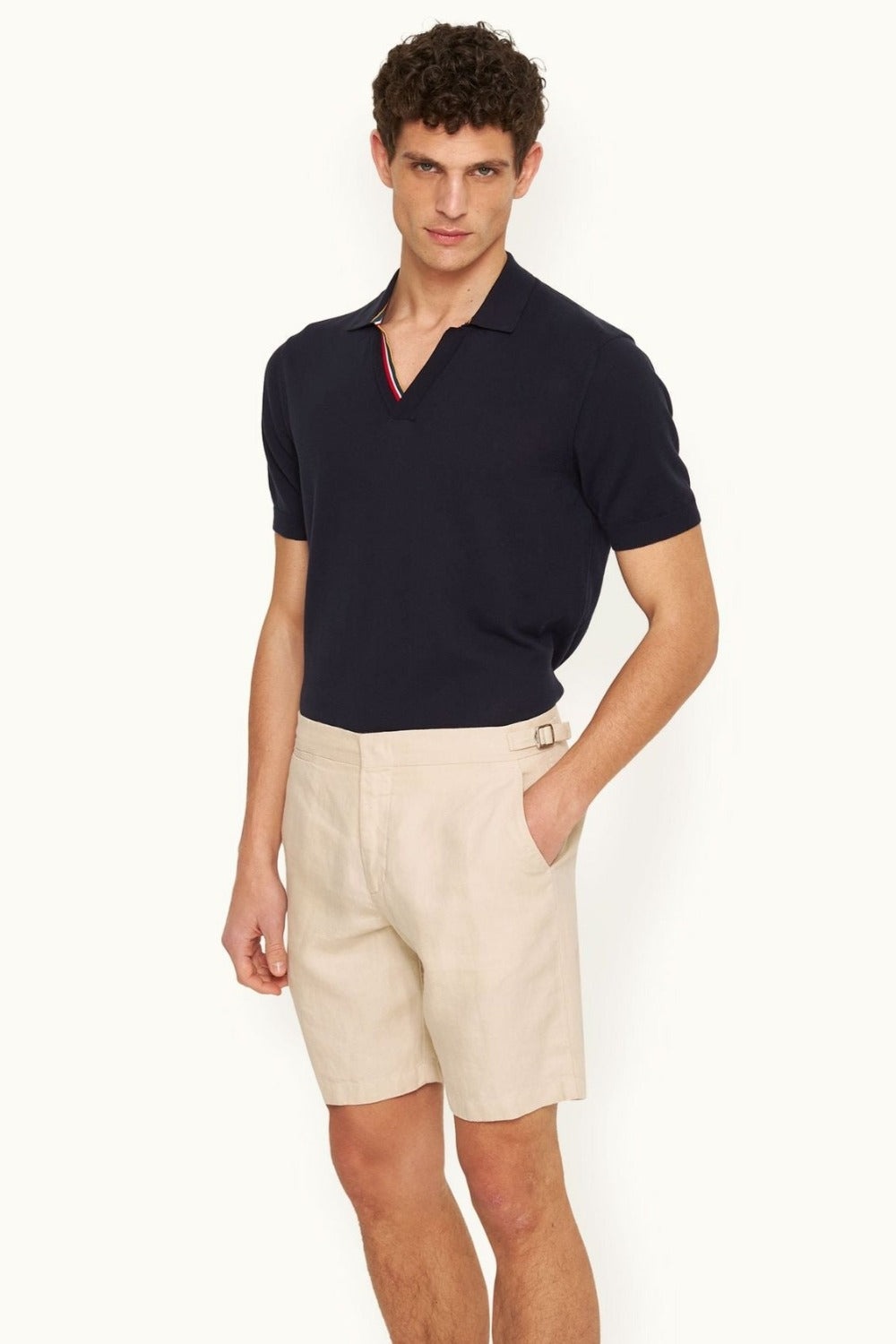 Norwich Linen Shorts in Chai - 2