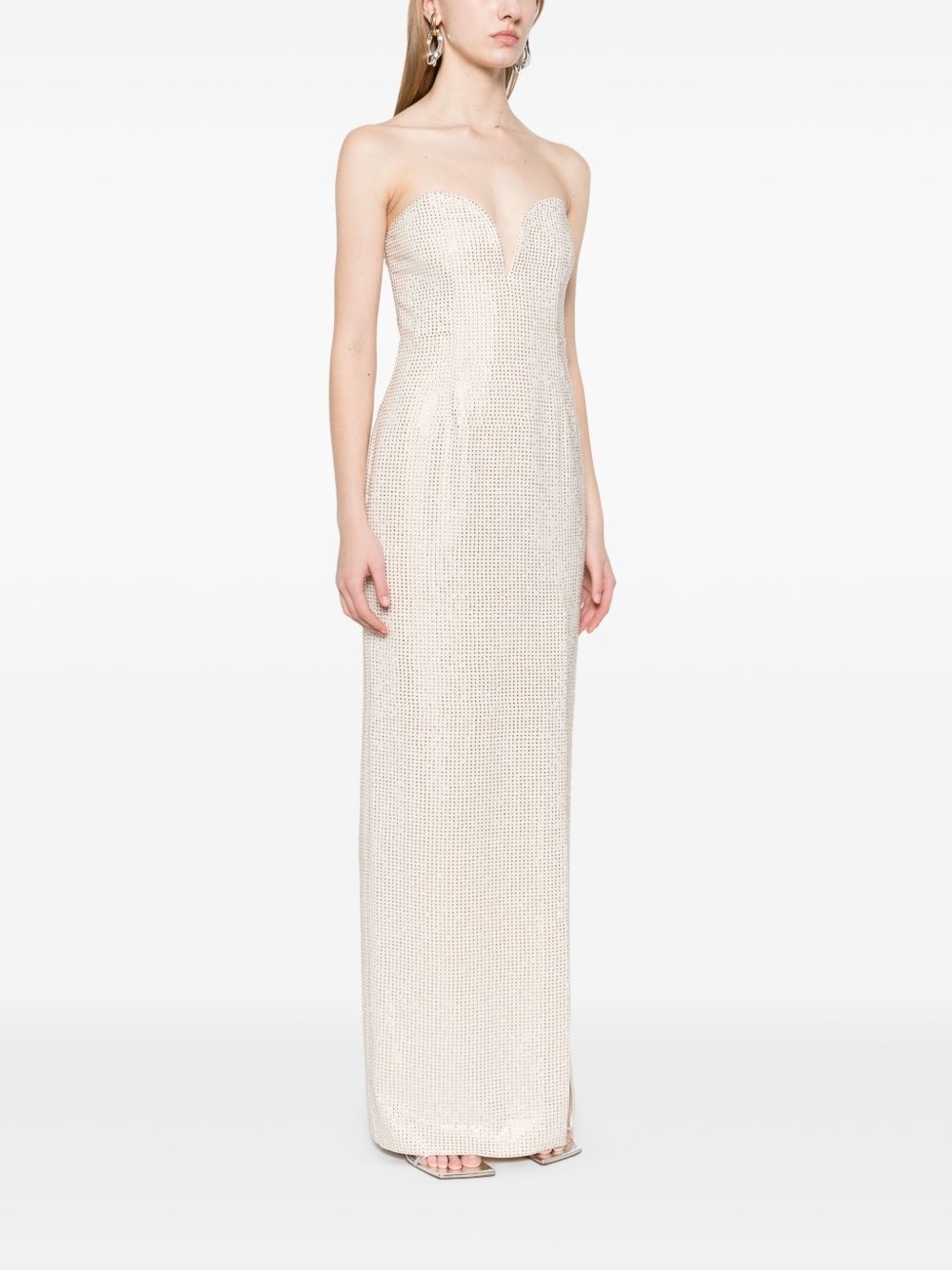diamante-embellished maxi dress - 3