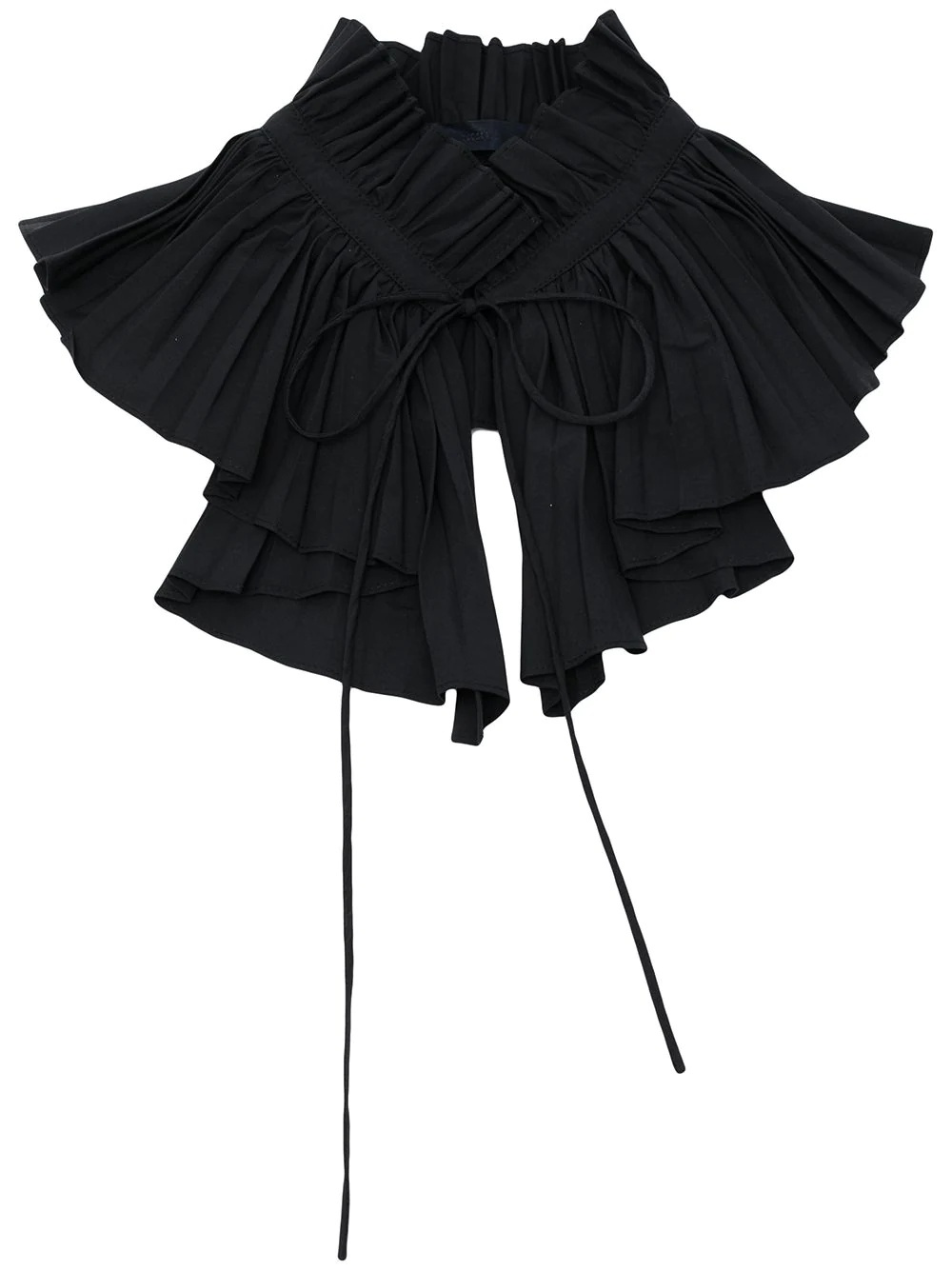 ruffled front-tie collar - 1