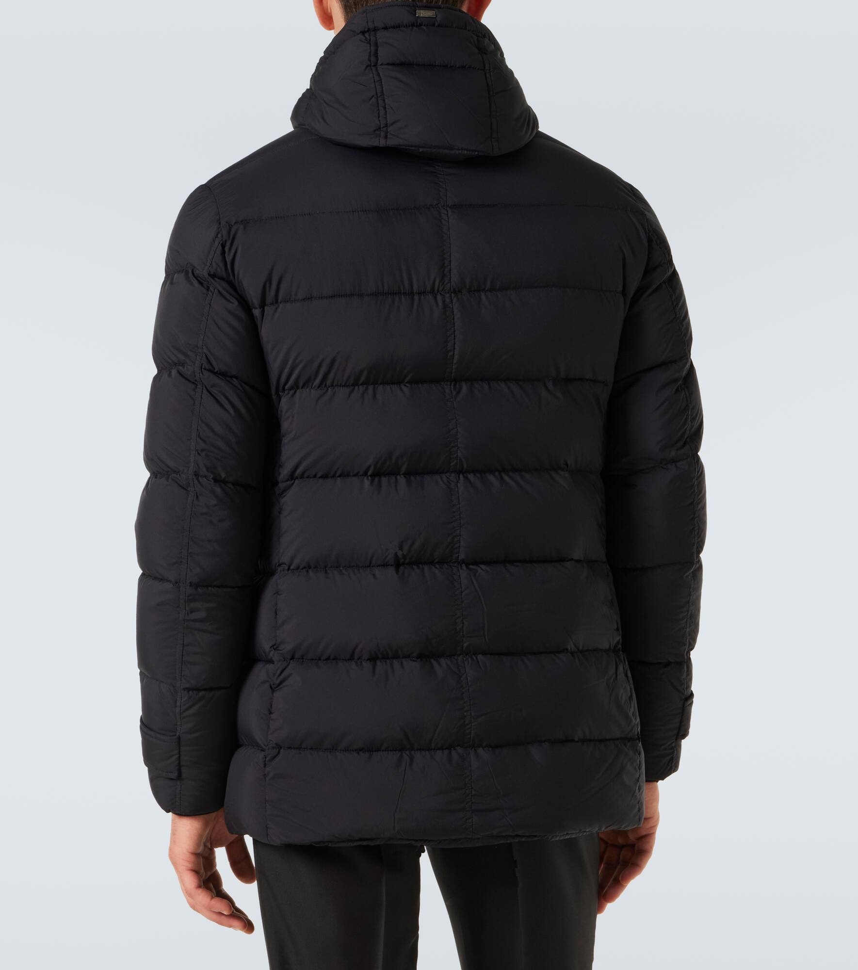 Hooded down-paneled jacket - 4