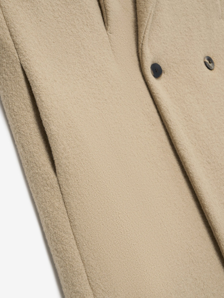 Boiled Wool Double Breasted Overcoat - 3