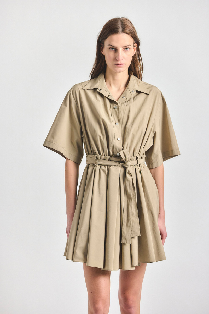 ALESSIA SHORT SLEEVE PLEATED DRESS 1