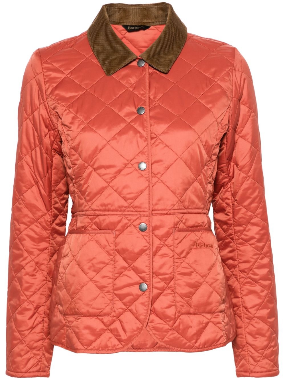 corduroy-collar quilted jacket - 1