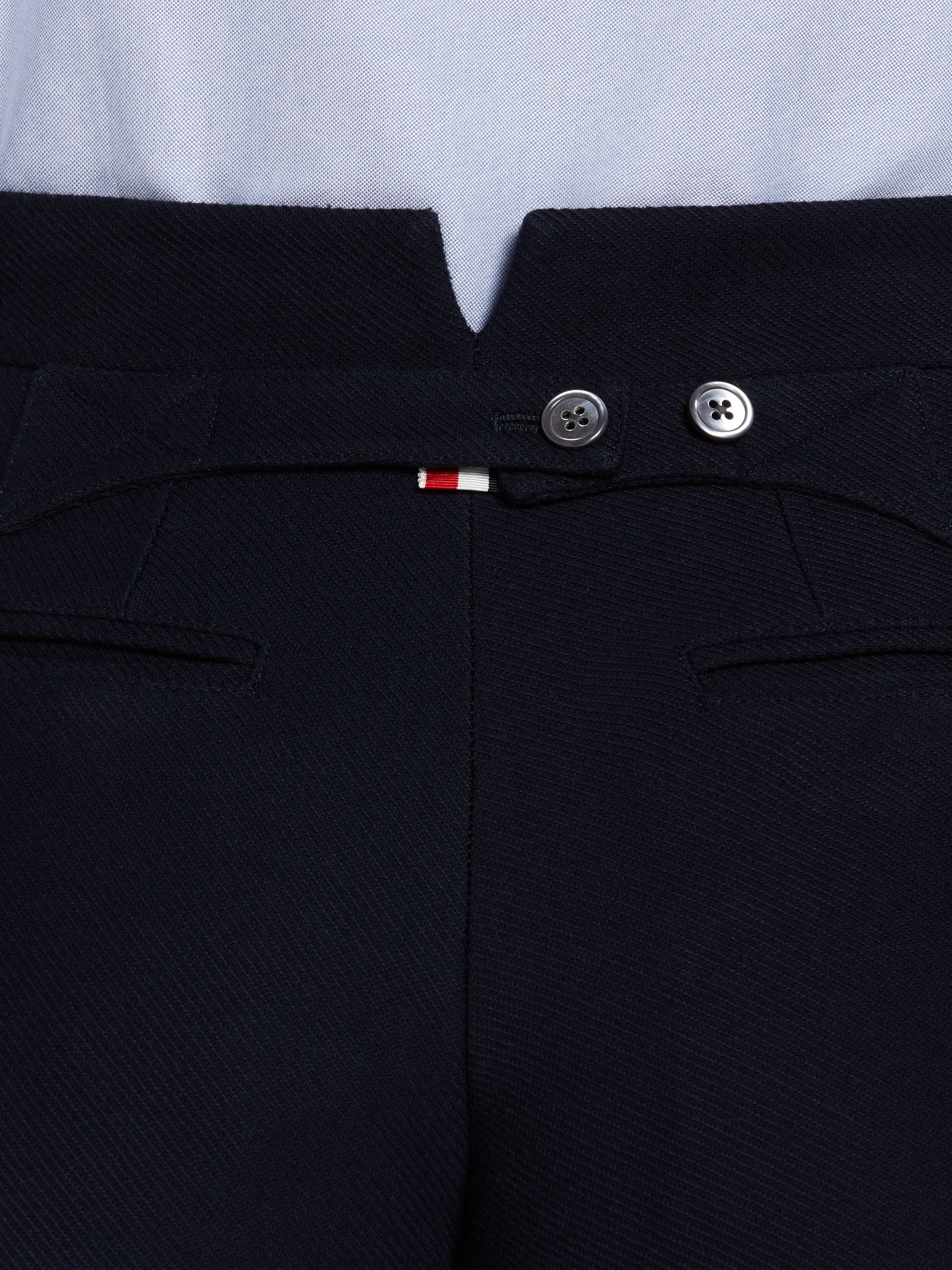 Navy Double Face Tech Twill Tonal 4-Bar Bermuda Shorts - 6