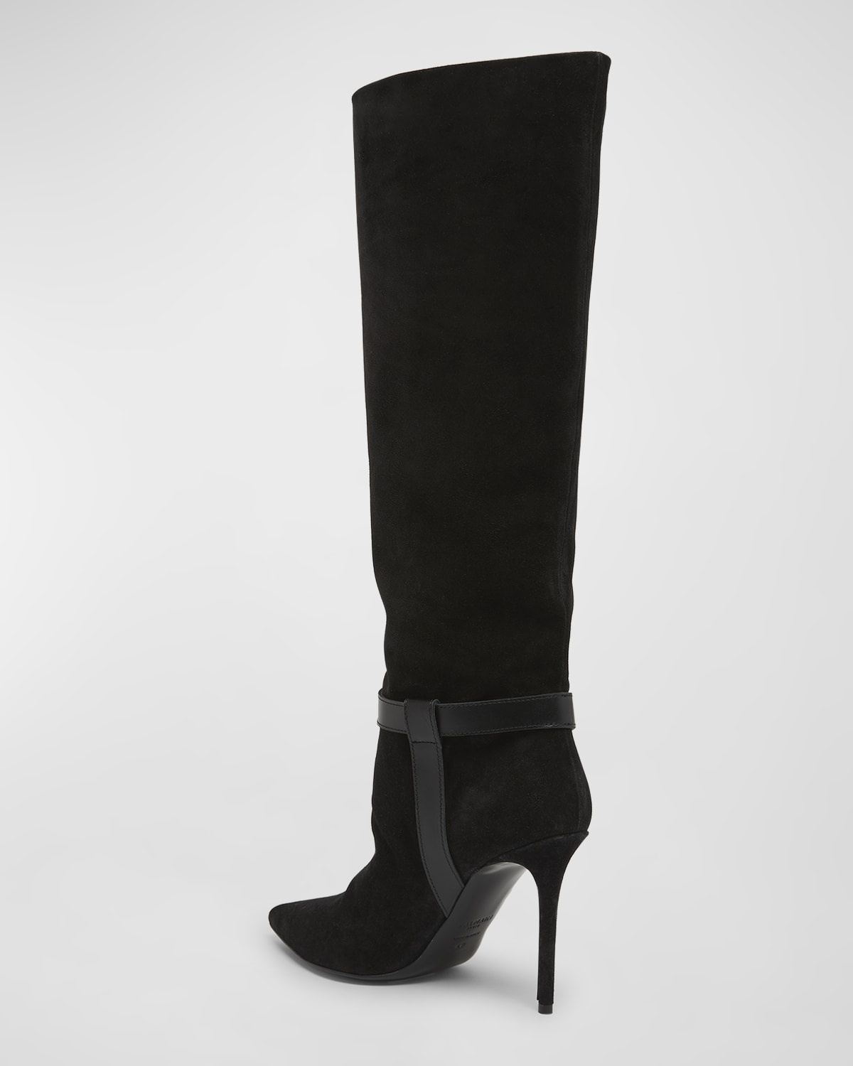 Eva Suede Harness Knee Boots - 4