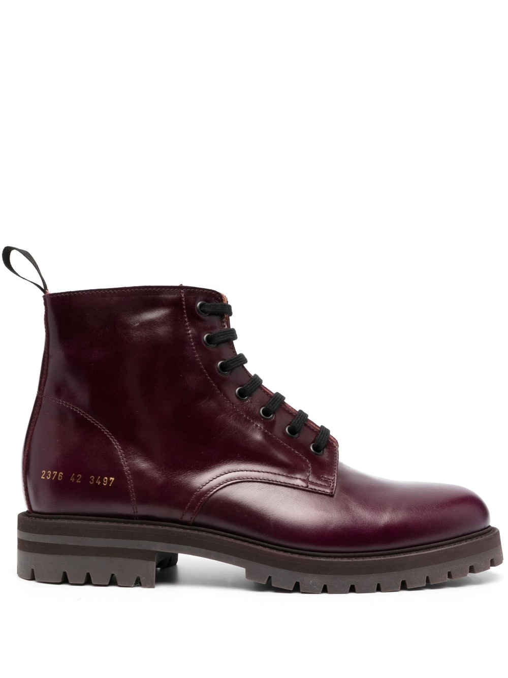 number-motif combat boots - 1