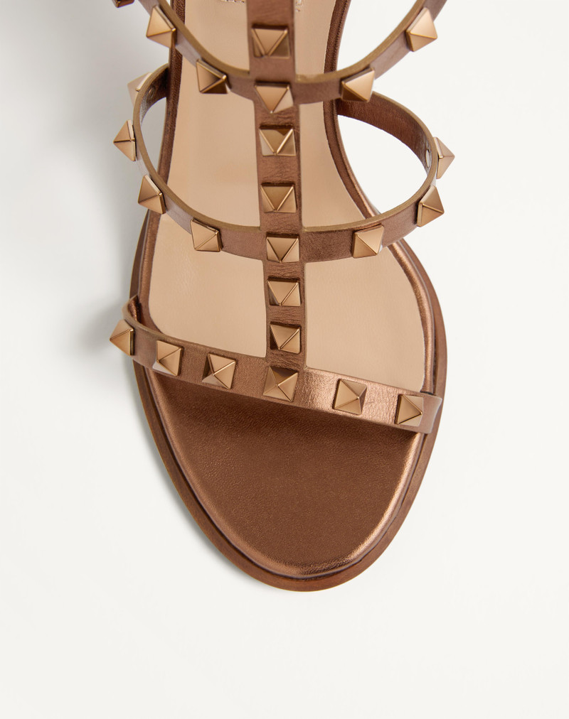 Valentino ROCKSTUD METALLIC CALFSKIN LEATHER ANKLE STRAP SANDAL 90 MM outlook