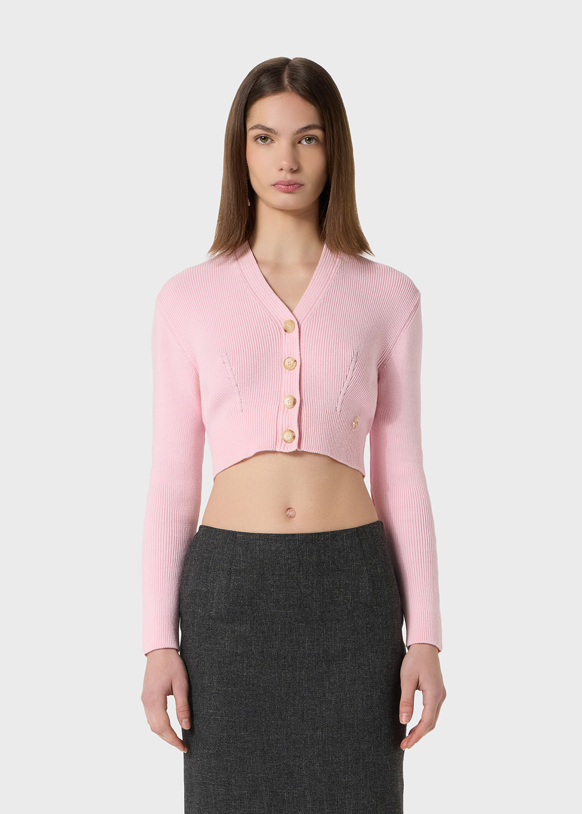 MICRO-CARDIGAN WITH FAUX-FUR COLLAR - 3