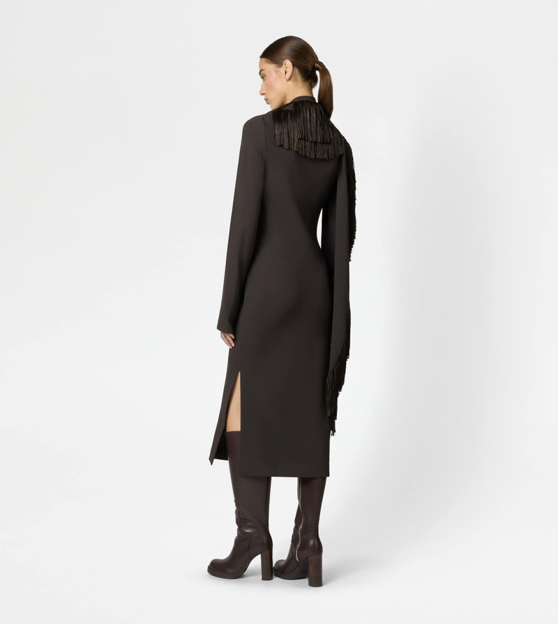 WOOL BLEND DRESS - BROWN 4