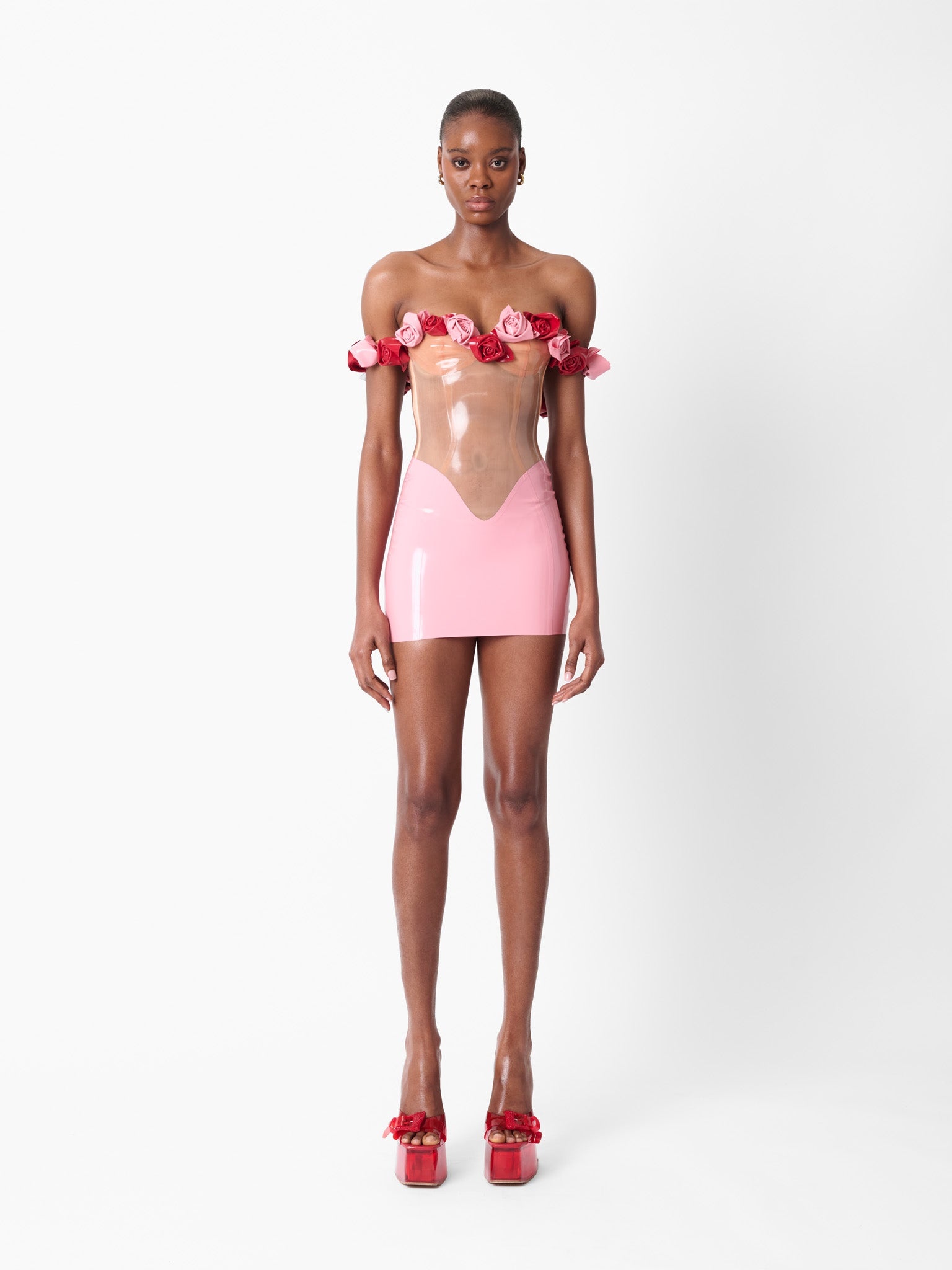 FANTASY LATEX DRESS PINK - 2