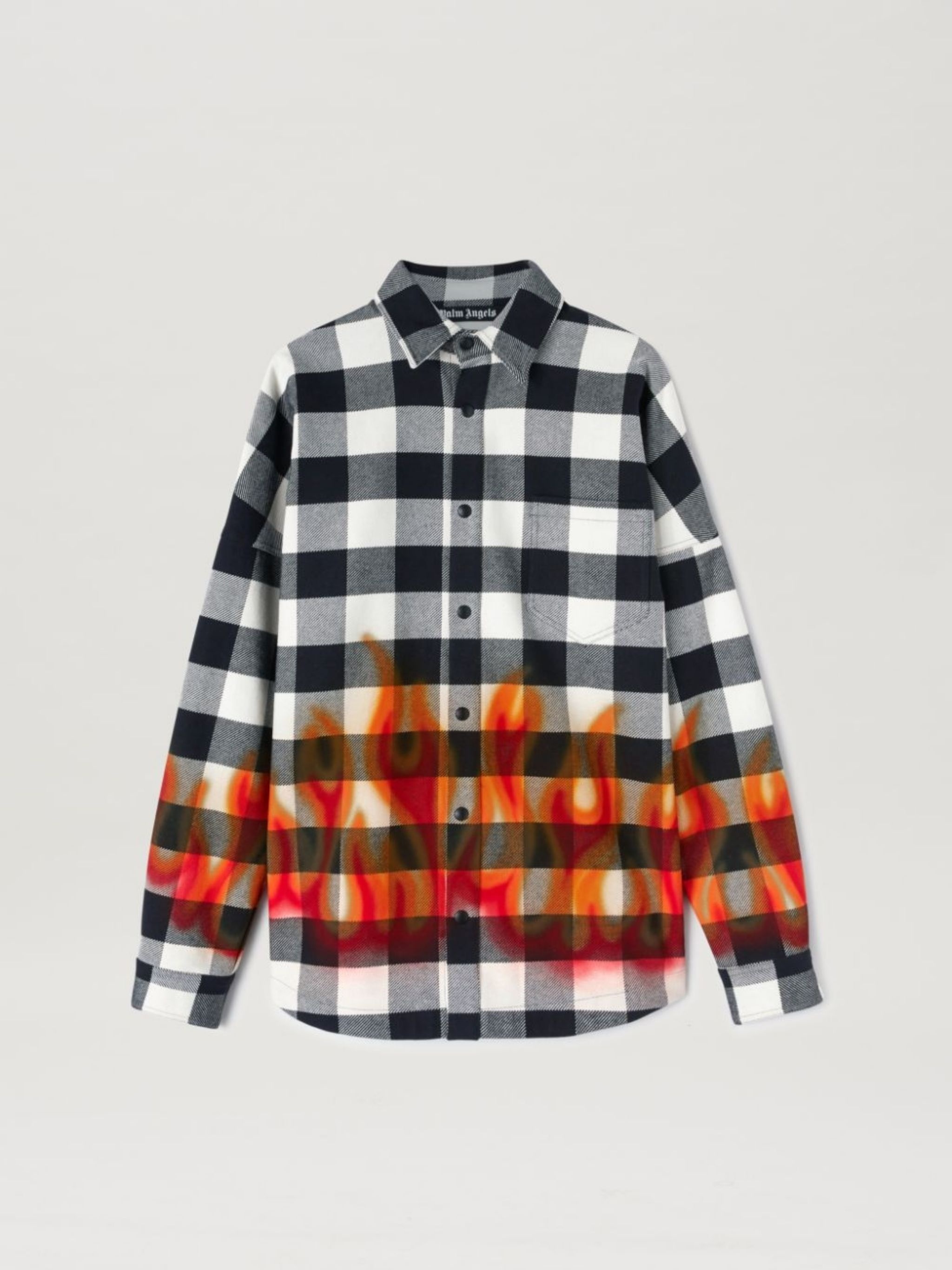 check-print long-sleeve shirt - 1