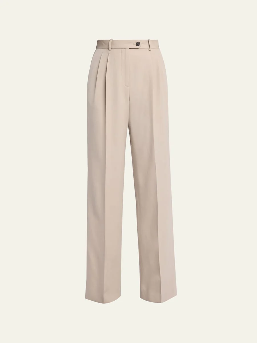 Virgil Double-Pleated Straight-Leg Pants - 1