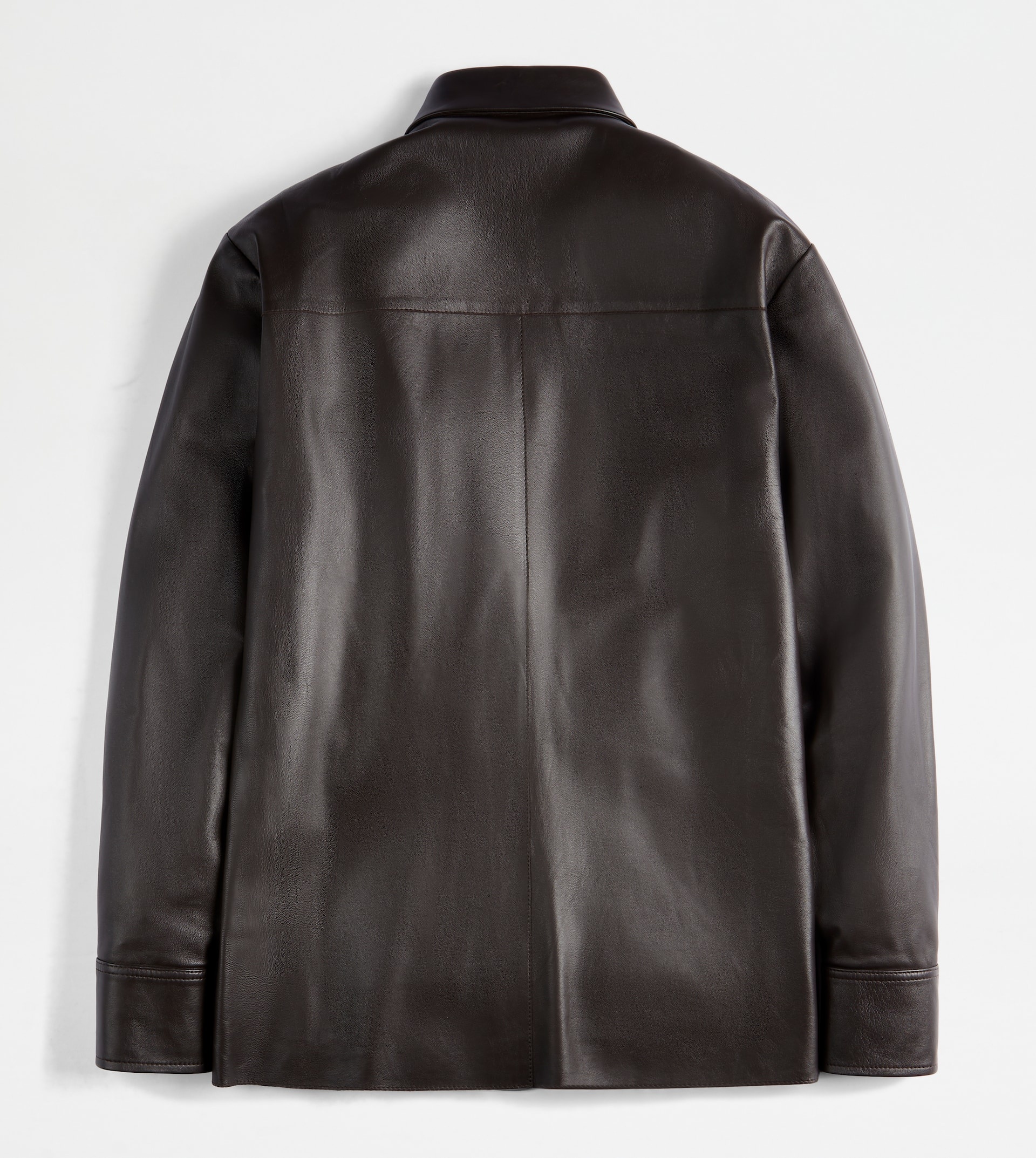 SHIRT IN LEATHER - BROWN - 8