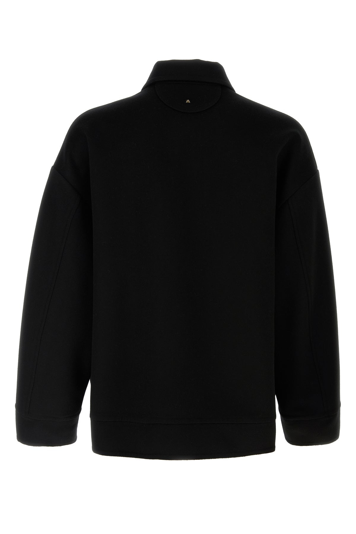 Black wool blend oversize jacket - 2
