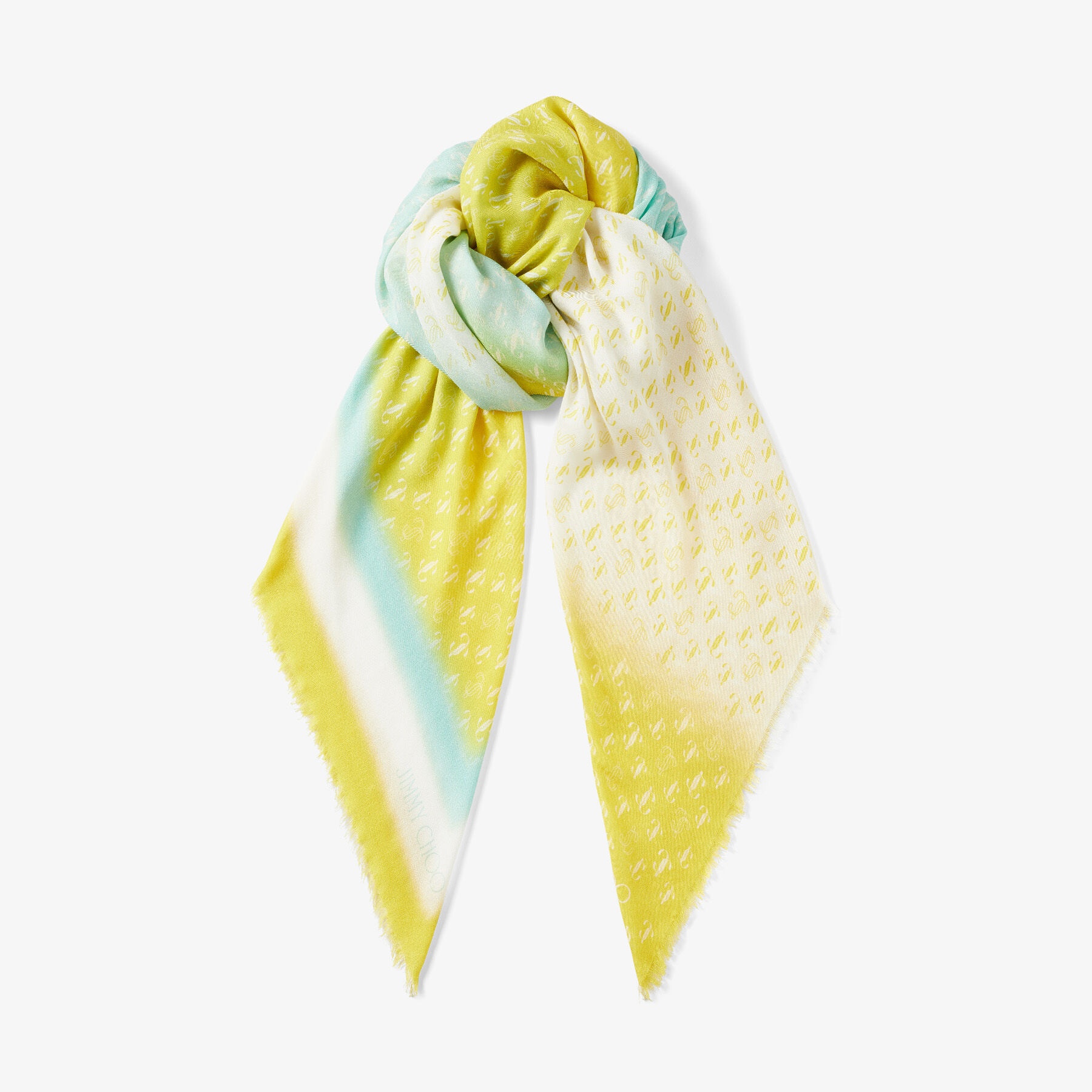 Katja
Acid Yellow Woven Cashmere and Modal Jacquard Shawl - 1