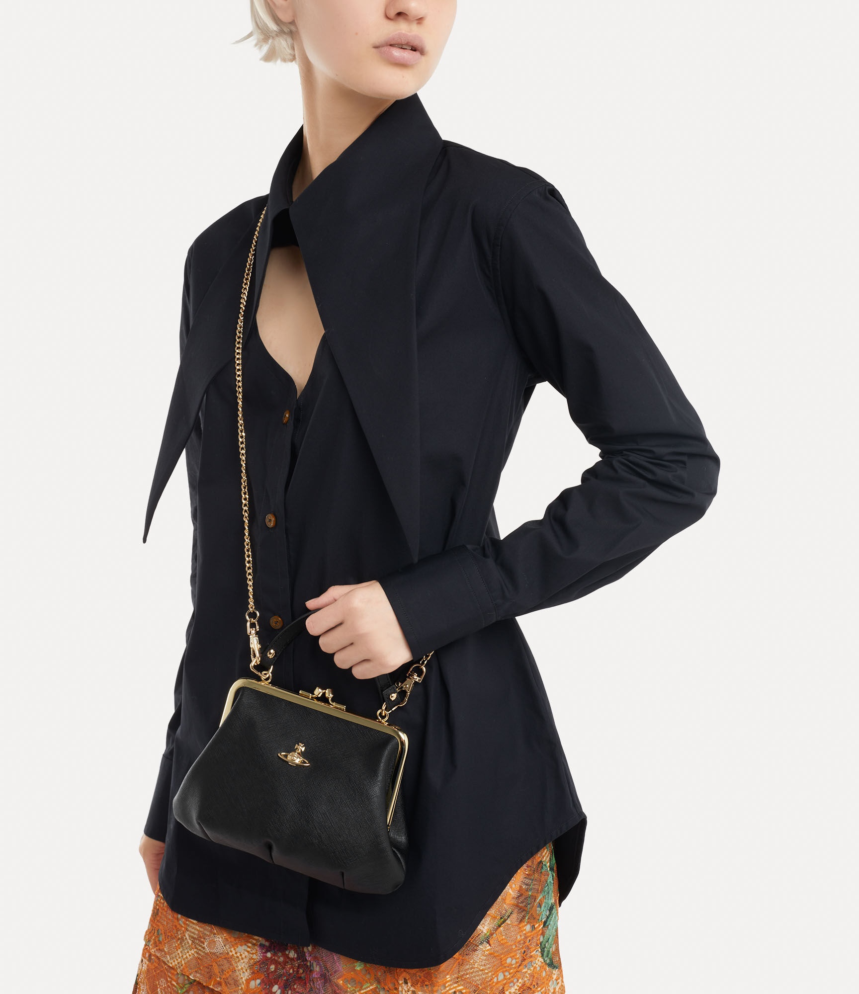 SAFFIANO PLAIN FRAME PURSE 2