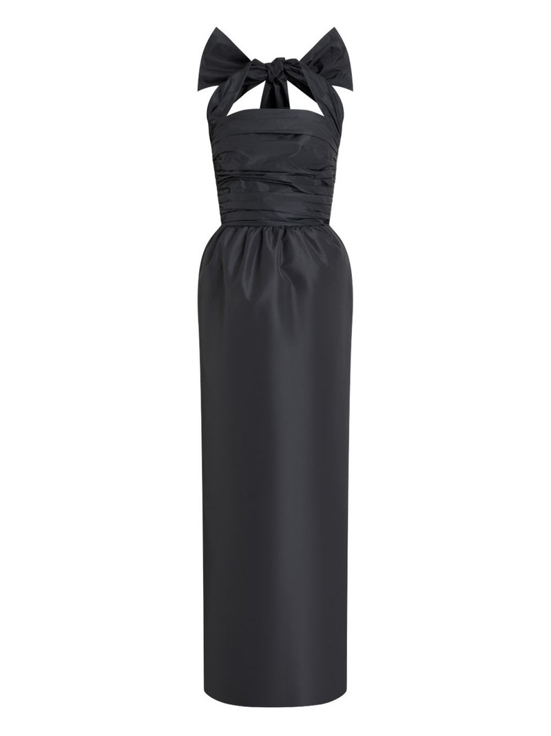 bow-detail black dress 1