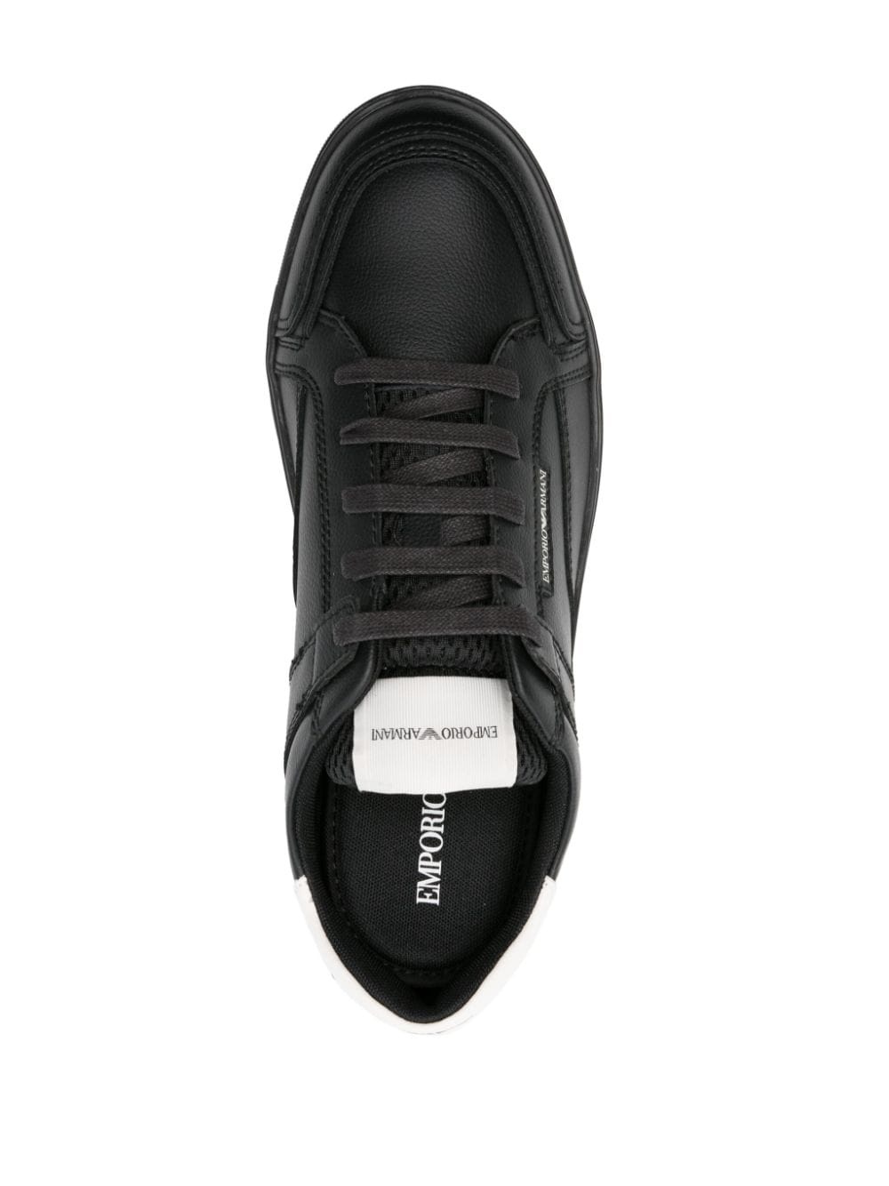 lace-up leather sneakers - 4