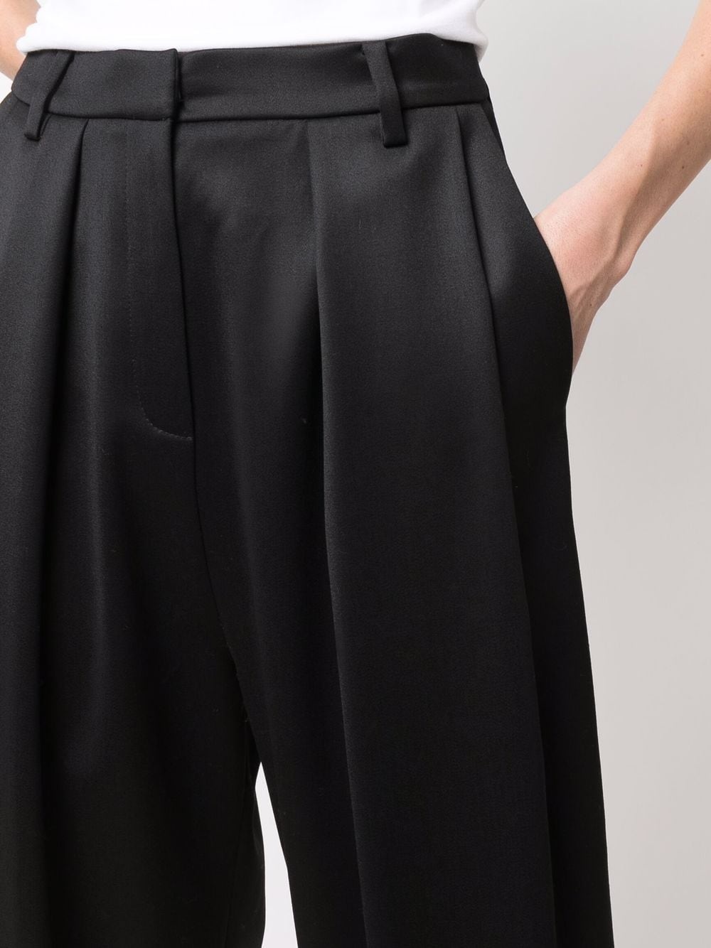 high-waisted oversize tapered trousers - 5