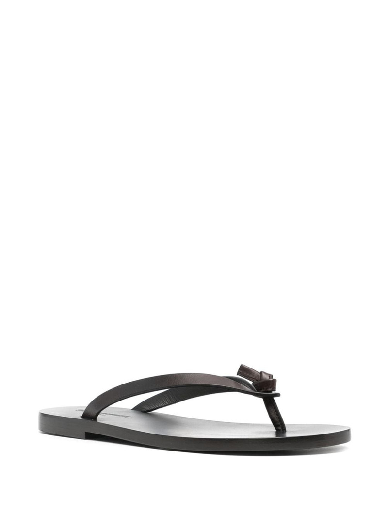 SAINT LAURENT Laguna leather flip-flops outlook