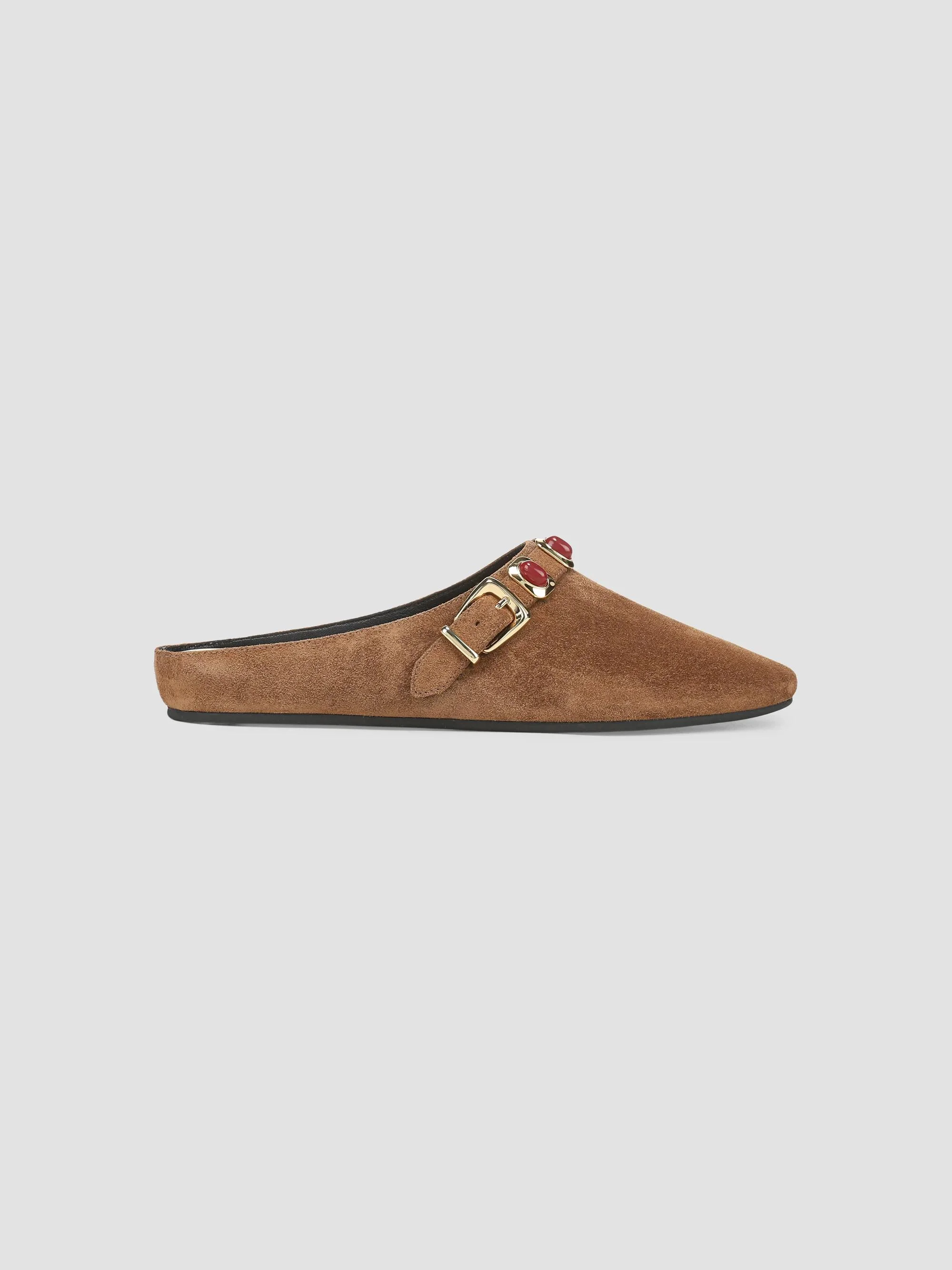 Women's Narcisa Suede Mule Clogs - Chestnut - 1