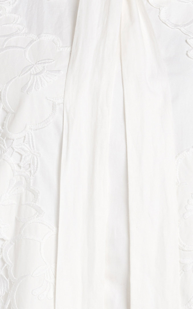 Embroidered Cotton Shirt white - 5