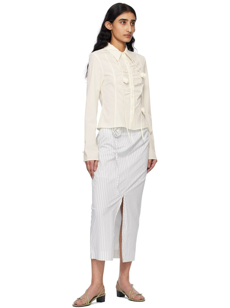 Kijun Off-White Corsage Shirring Shirt outlook