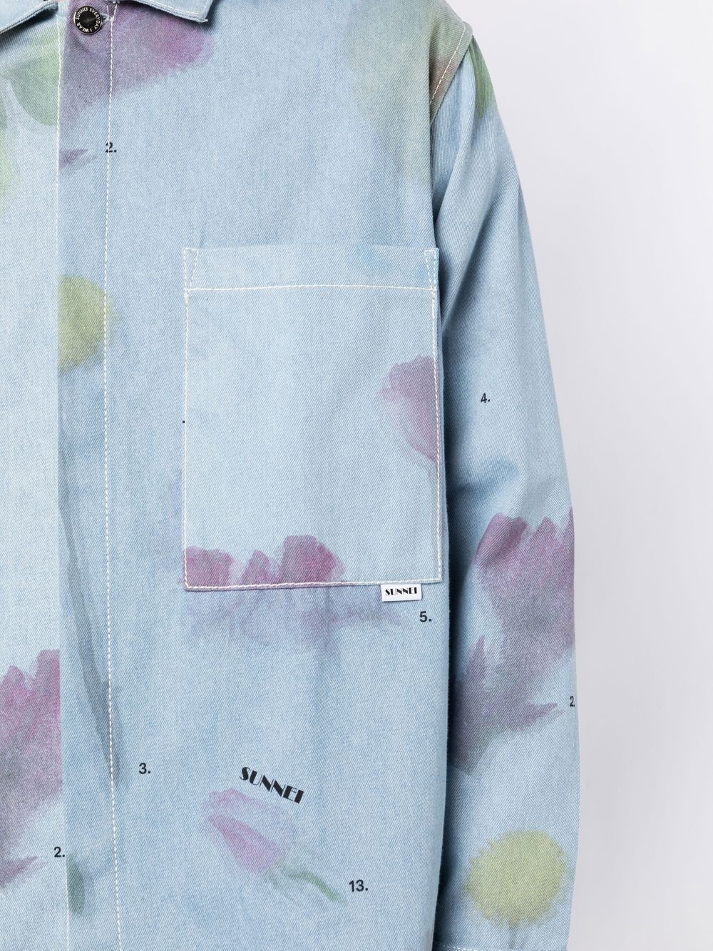 faded floral-print shirt - 5