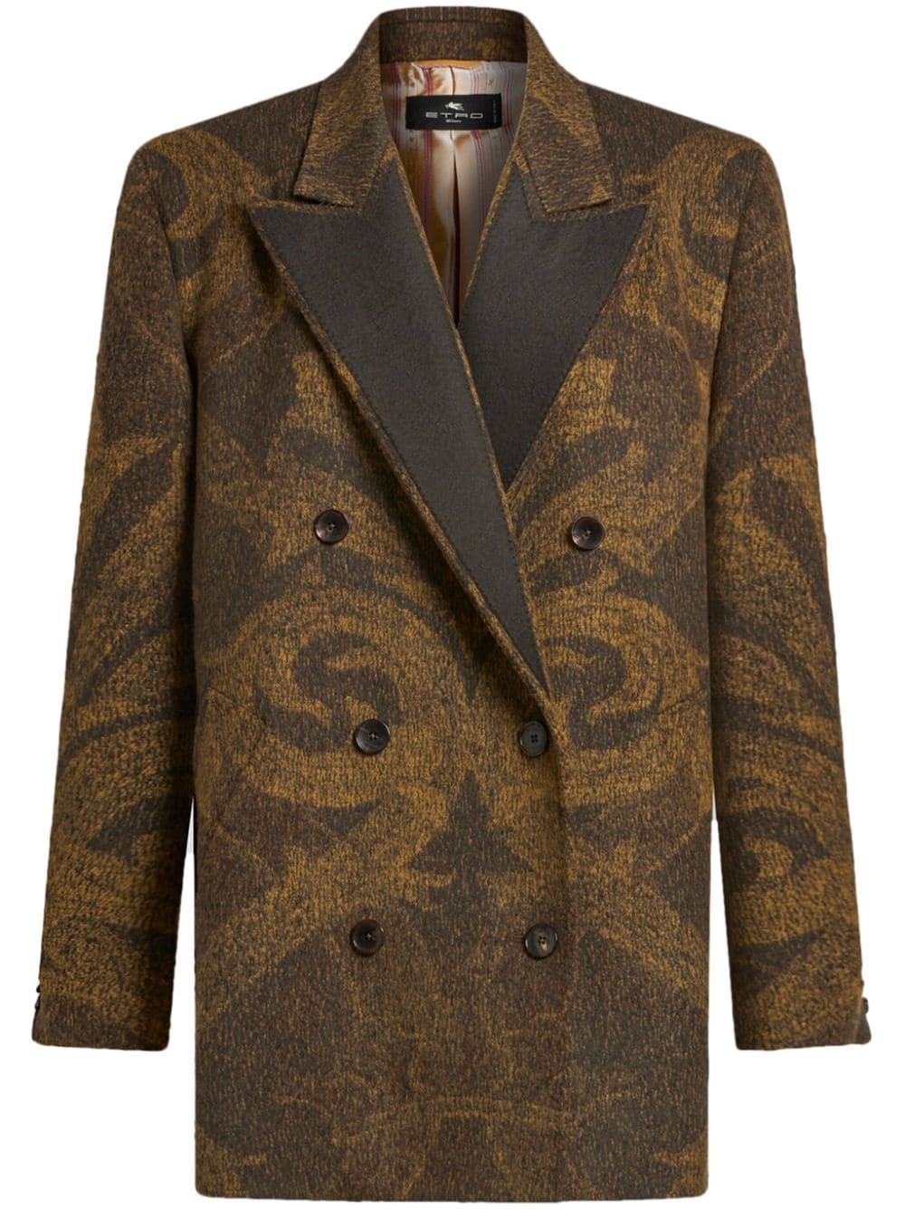 jacquard wool blazer - 1