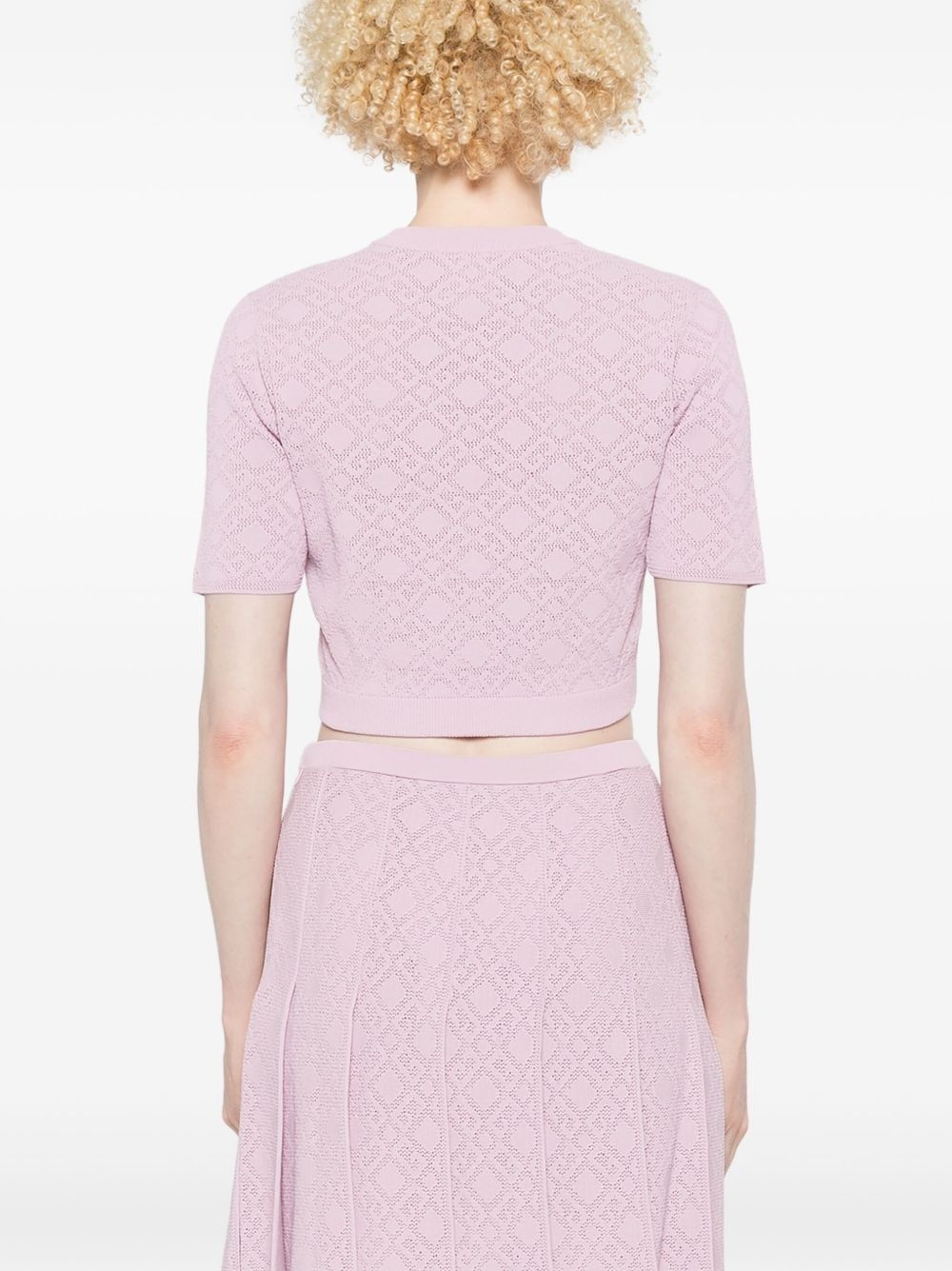 logo-knit crop top - 4