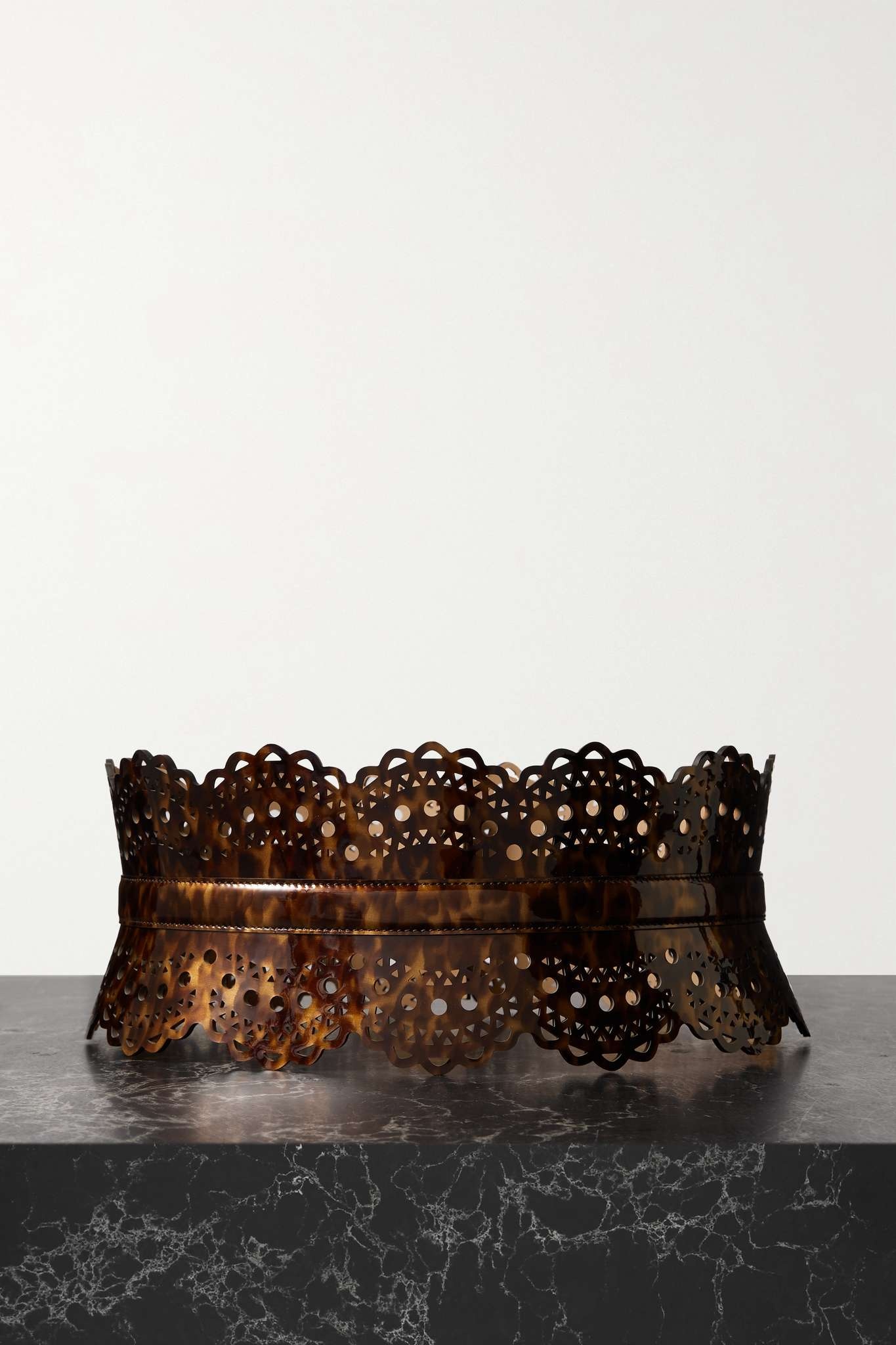 ALAÏA Laser-cut leather waist belt